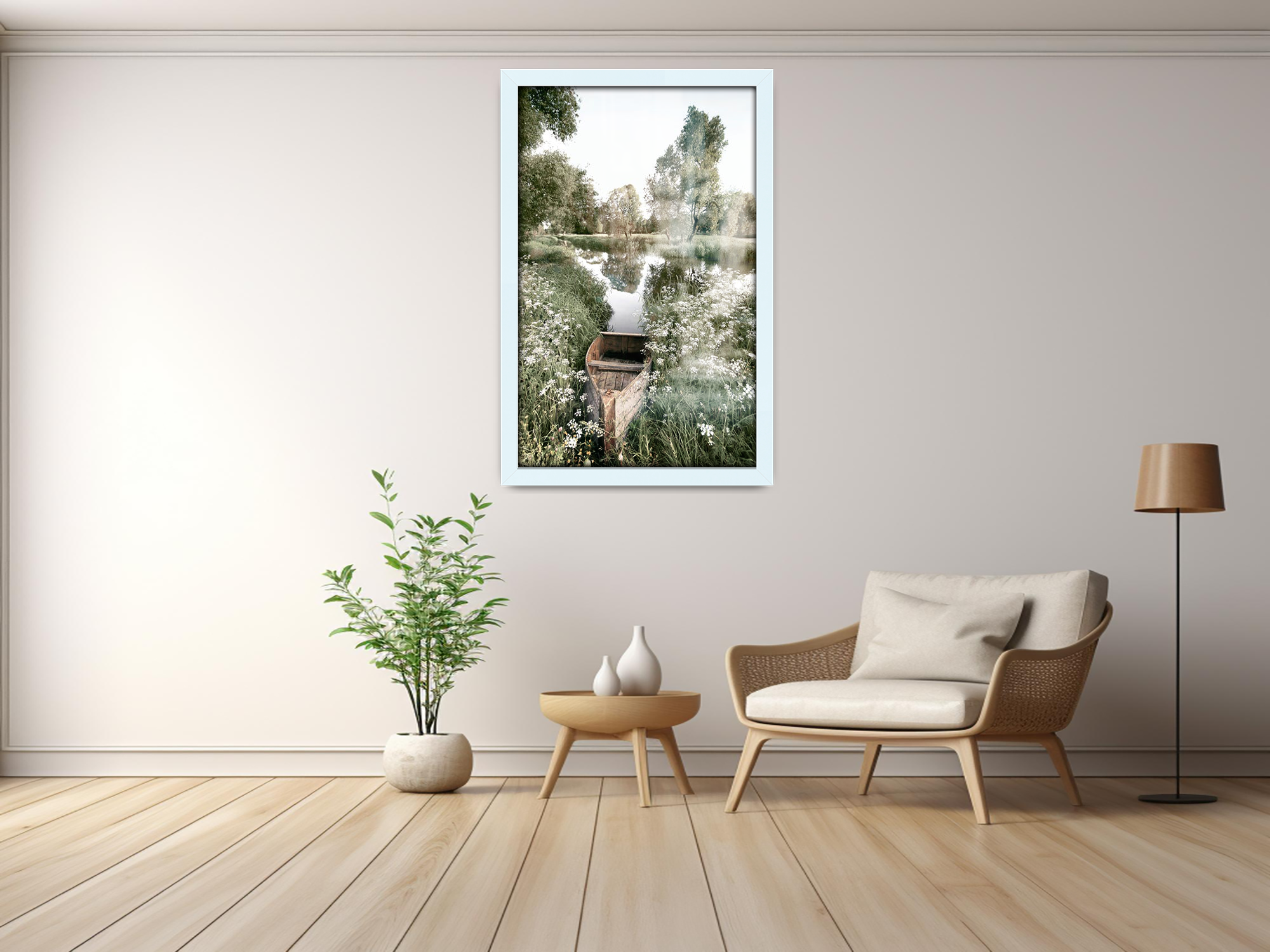 30 x 20 Inch / ( 76.20 x 50.80 CM )  |  Picture Frames - MDF
 -  [ White ]
