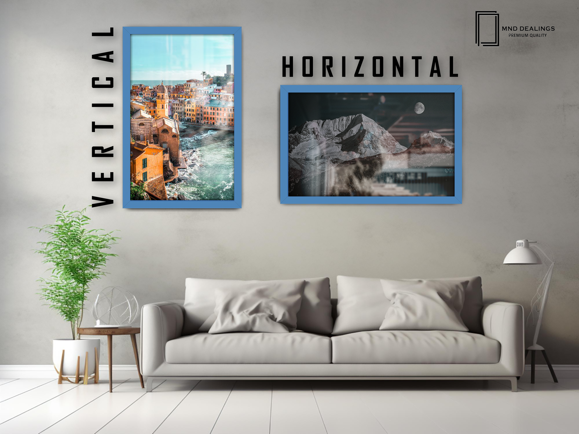 ( 30 x 40 CM ) / 16 x 12 Inch  |  Frames - MDF
 -  [ Blue ]
