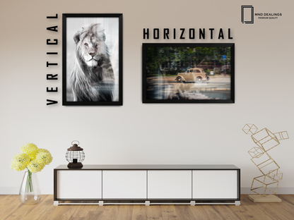 ( 30 x 40 CM ) / 16 x 12 Inch  |  Art Frames - MDF
 -  [ Matt Black ]