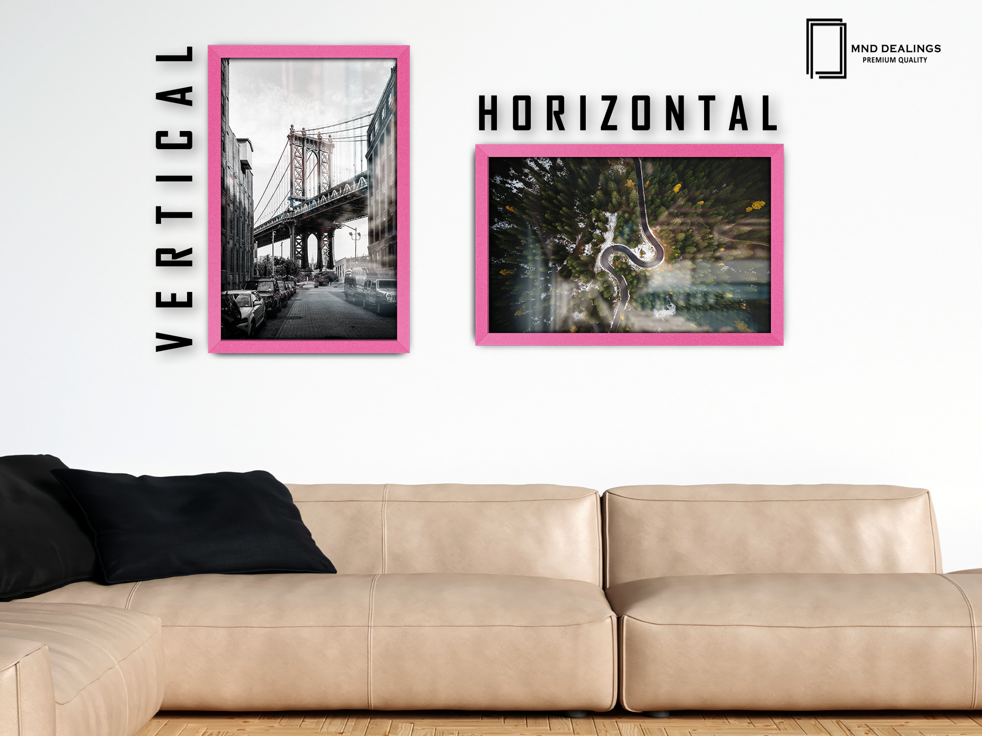 ( 30 x 40 CM ) / 16 x 12 Inch  |  Frames - MDF
 -  [ Pink ]