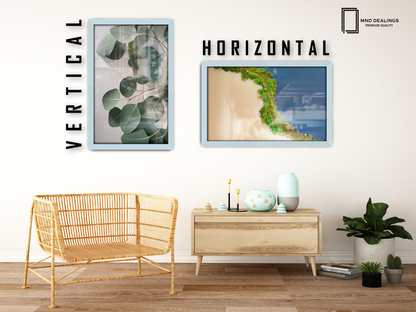 ( 30 x 45 CM ) / 18 x 12 Inch  |  Frames - MDF
 -  [ Light Grey ]