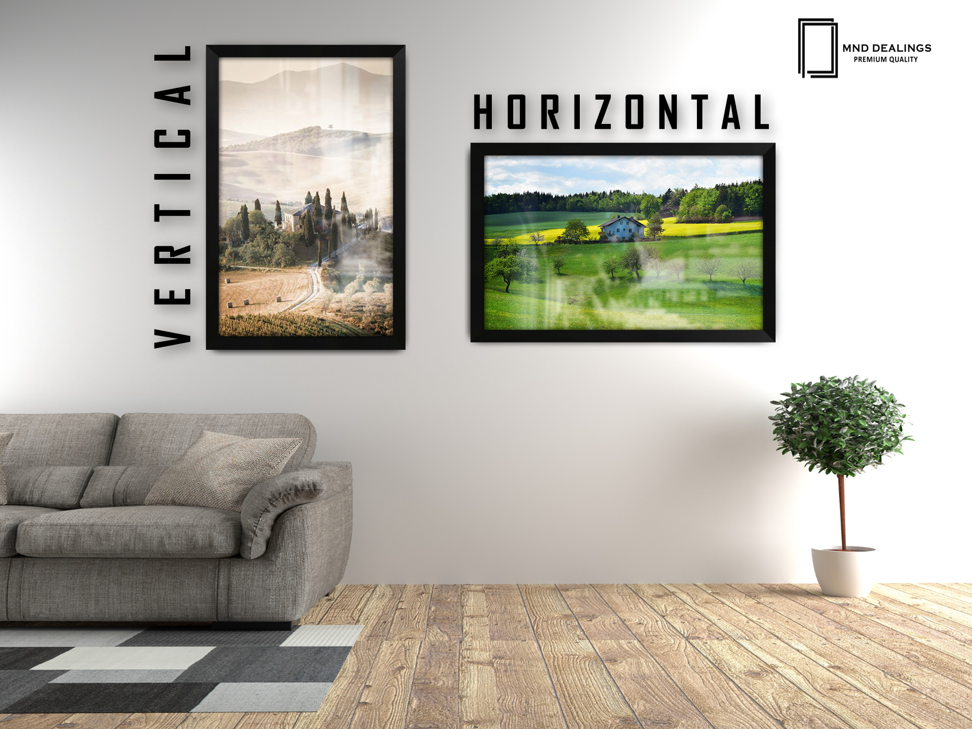 ( 30 x 45 CM ) / 18 x 12 Inch  |  Display Frame - MDF
 -  [ Matt Black ]