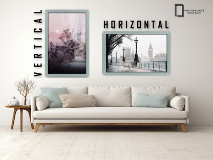 ( 30 x 45 CM ) / 18 x 12 Inch  |  Frames - MDF
 -  [ Silver ]