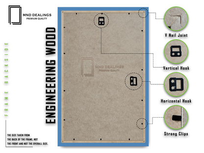 ( 30 x 50 CM ) / 20 x 12 Inch  |  Poster Frames - MDF
 -  [ Blue ]
