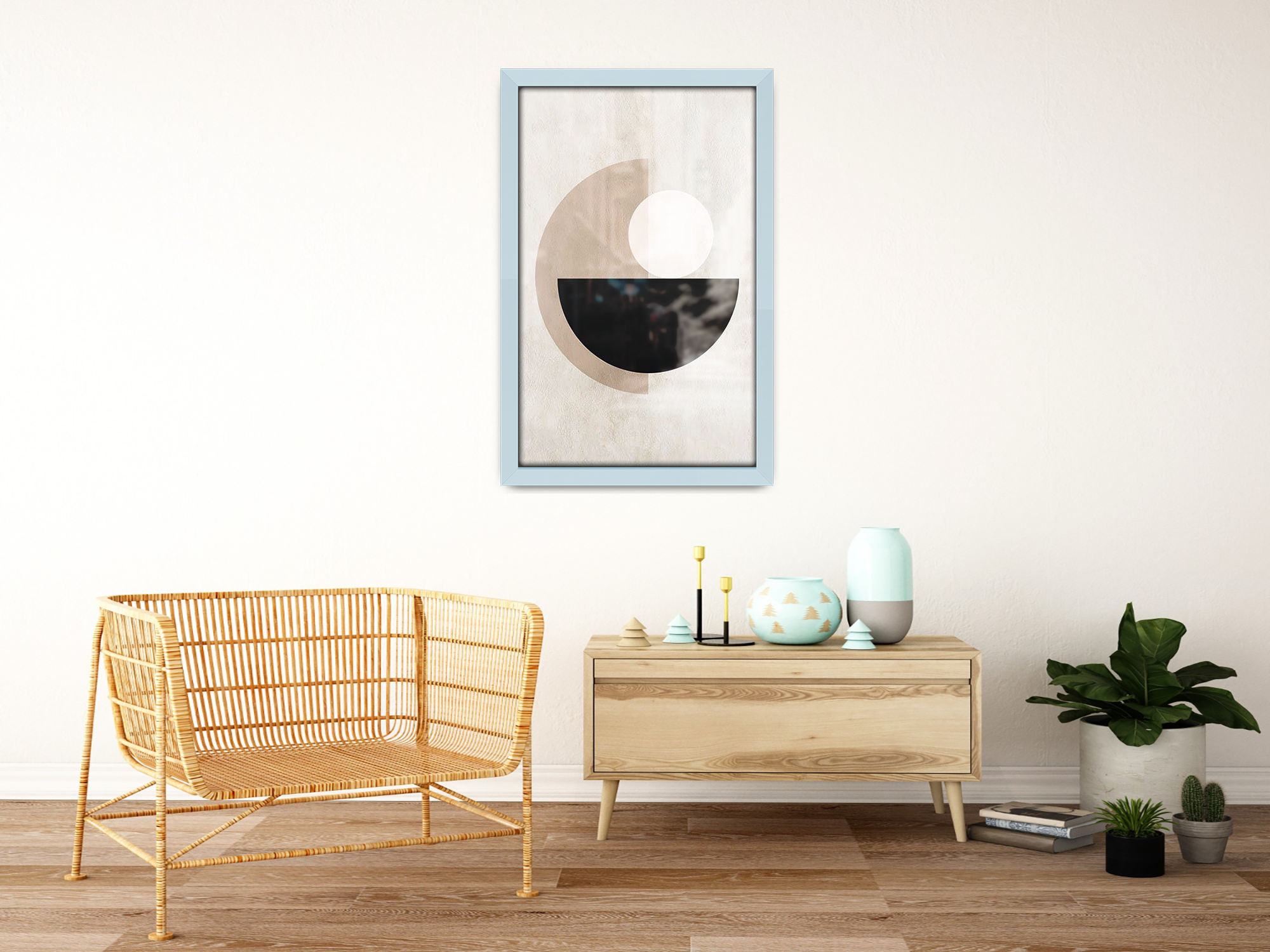 ( 30 x 50 CM ) / 20 x 12 Inch  |  Frames - MDF
 -  [ Light Grey ]
