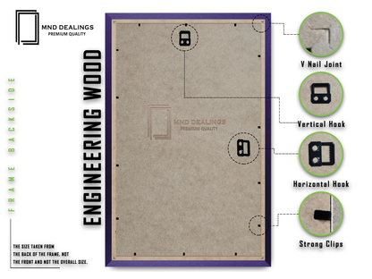 ( 30 x 50 CM ) / 20 x 12 Inch  |  Poster Frames - MDF
 -  [ Purple ]