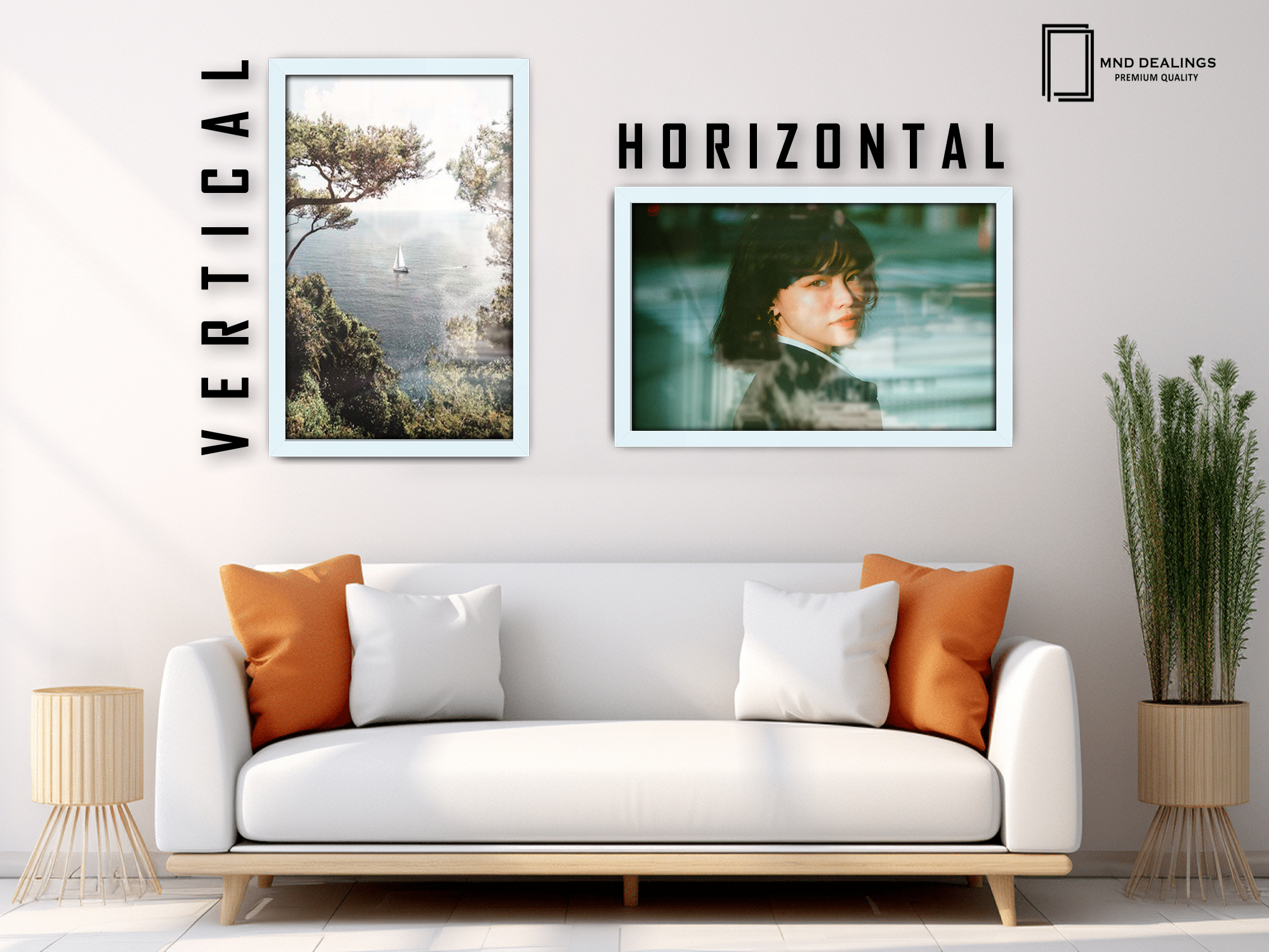 ( 30 x 50 CM ) / 20 x 12 Inch  |  Art Frames - MDF
 -  [ White ]