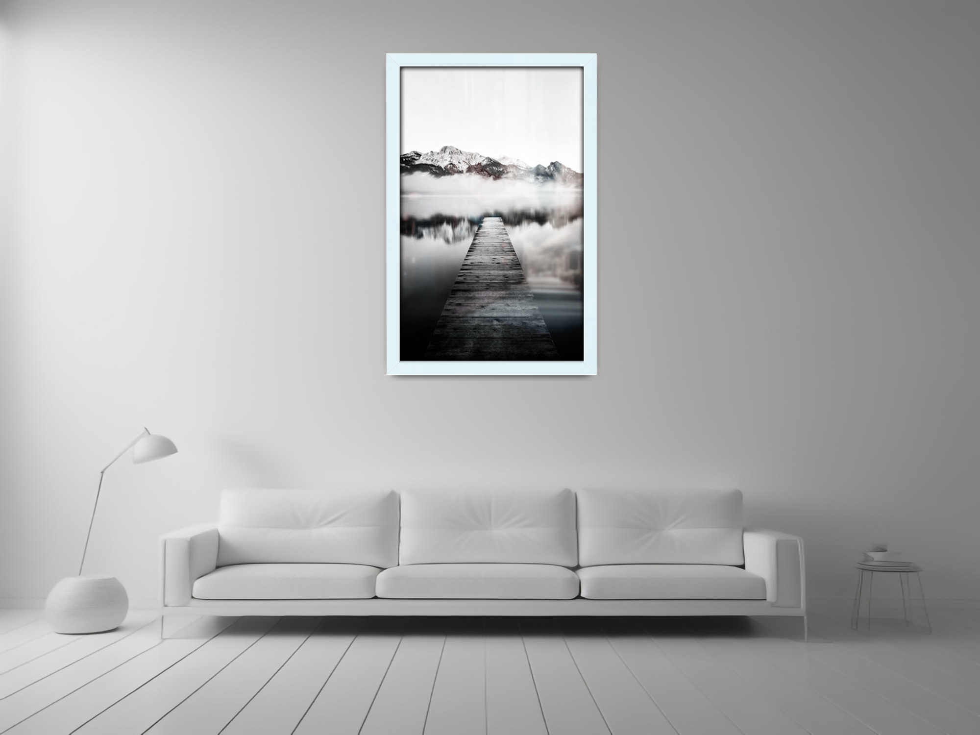 ( 30 x 50 CM ) / 20 x 12 Inch  |  Art Frames - MDF
 -  [ White ]