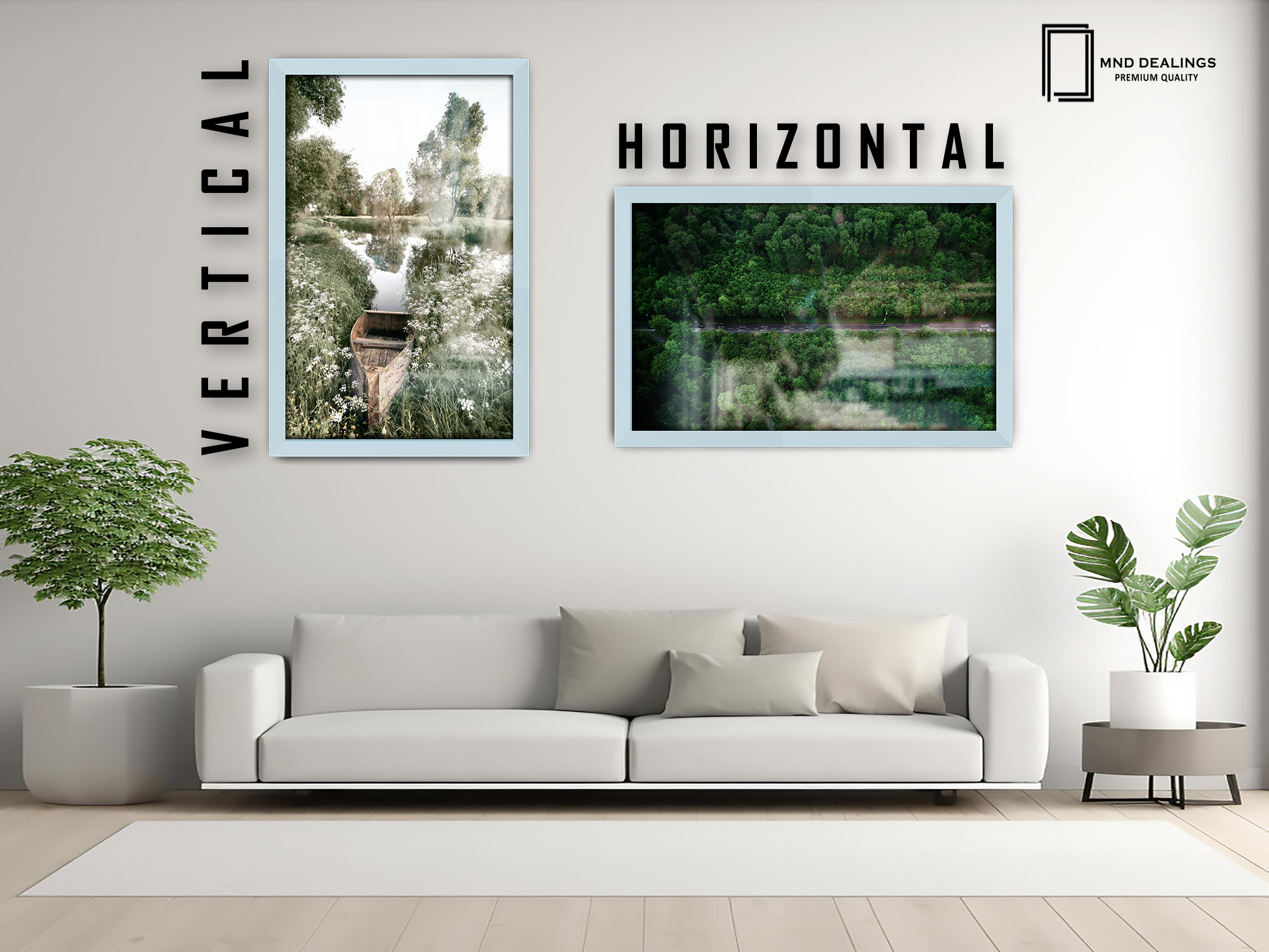 32 x 24 Inch / ( 81.28 x 60.96 CM )  |  Frames - MDF
 -  [ Light Grey ]
