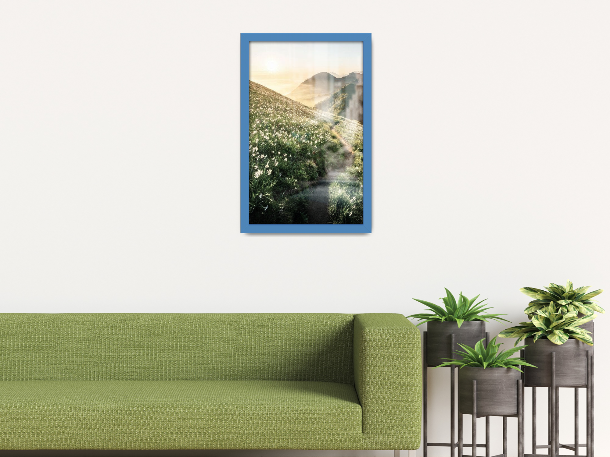 ( 33 x 48 CM ) / 19 x 13 Inch  |  Picture Frames - MDF
 -  [ Blue ]