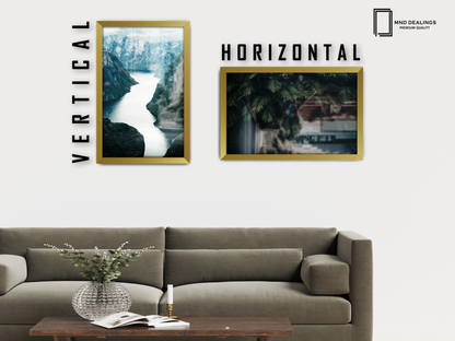 34 x 24 Inch / ( 86.36 x 60.96 CM )  |  Frames - MDF
 -  [ Gold ]