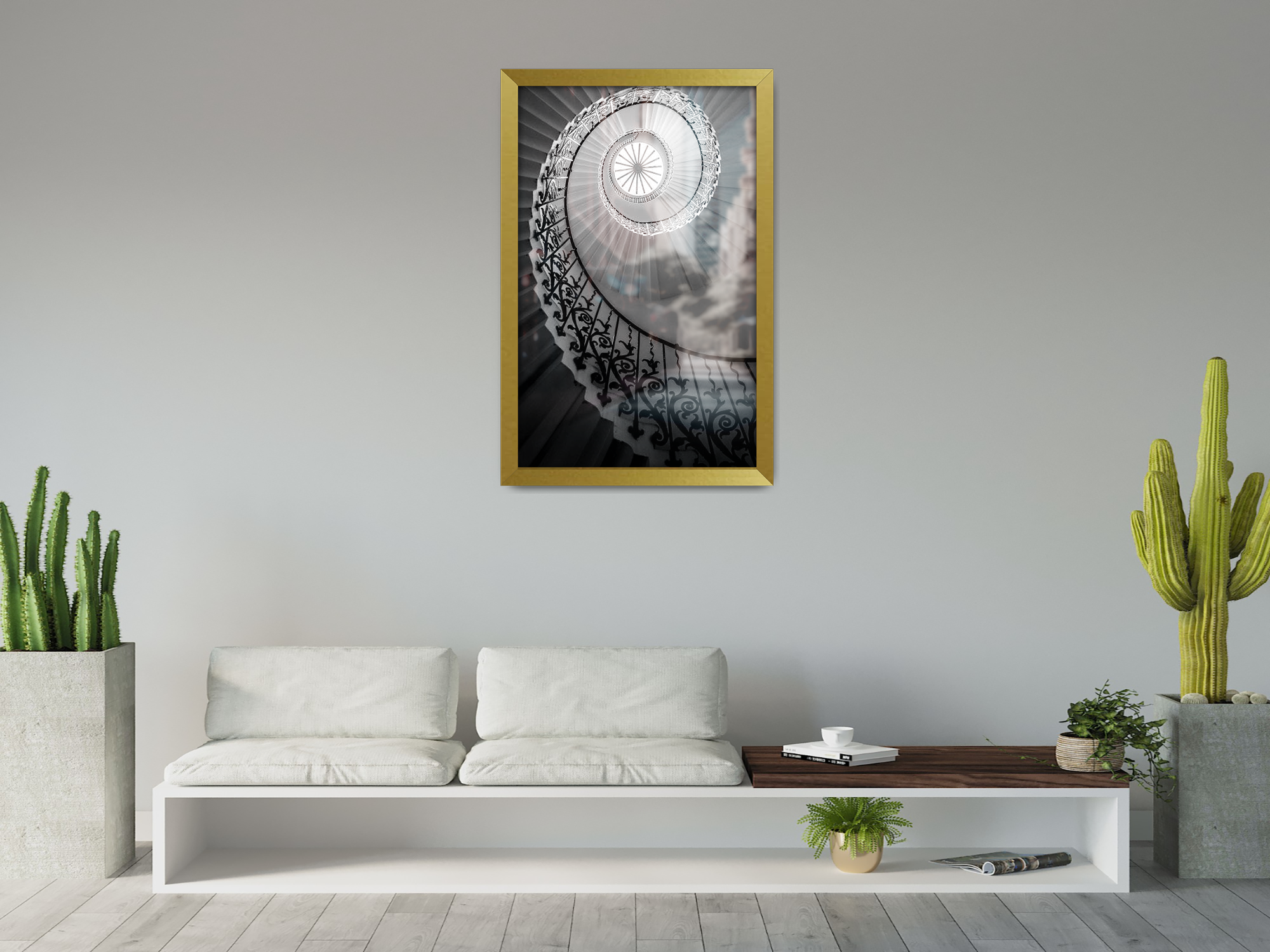 34 x 24 Inch / ( 86.36 x 60.96 CM )  |  Frames - MDF
 -  [ Gold ]