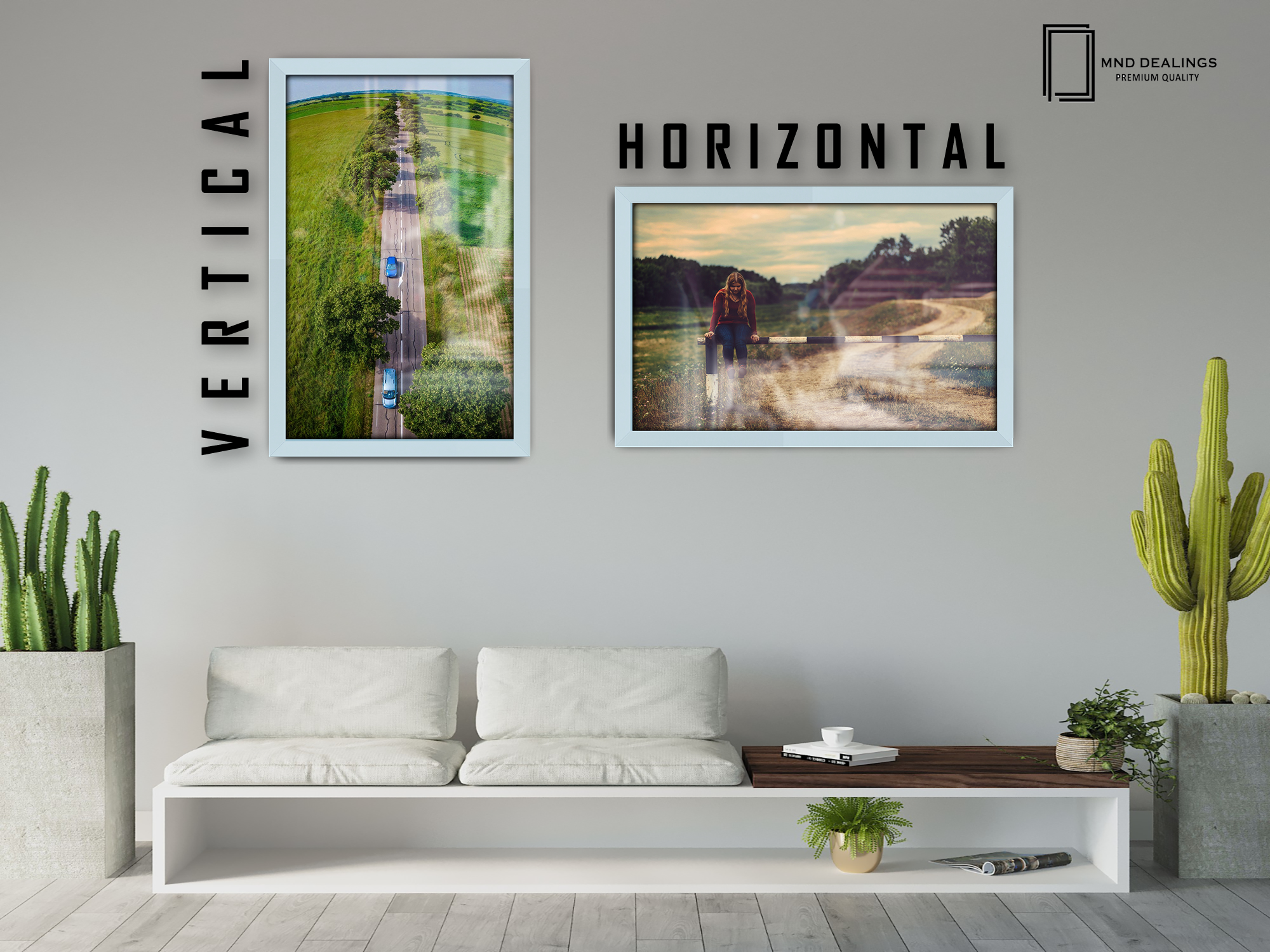 34 x 24 Inch / ( 86.36 x 60.96 CM )  |  Display Frame - MDF
 -  [ Light Grey ]