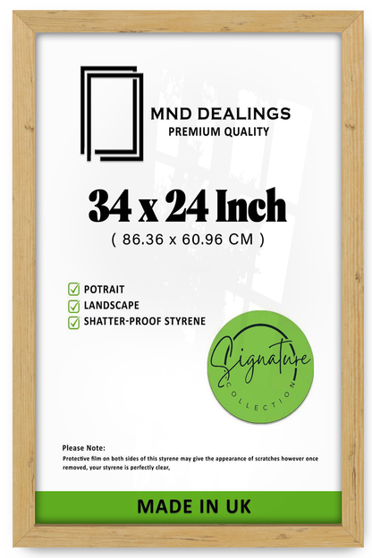 34 x 24 Inch / ( 86.36 x 60.96 CM )  |  Frames - MDF
 -  [ Pine ]