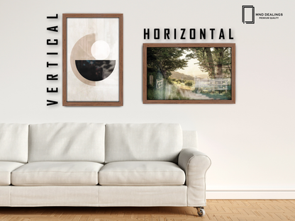34 x 24 Inch / ( 86.36 x 60.96 CM )  |  Display Frame - MDF
 -  [ Walnut ]