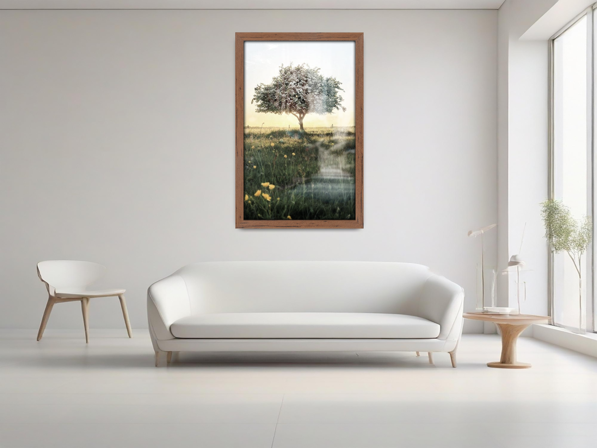 34 x 24 Inch / ( 86.36 x 60.96 CM )  |  Display Frame - MDF
 -  [ Walnut ]