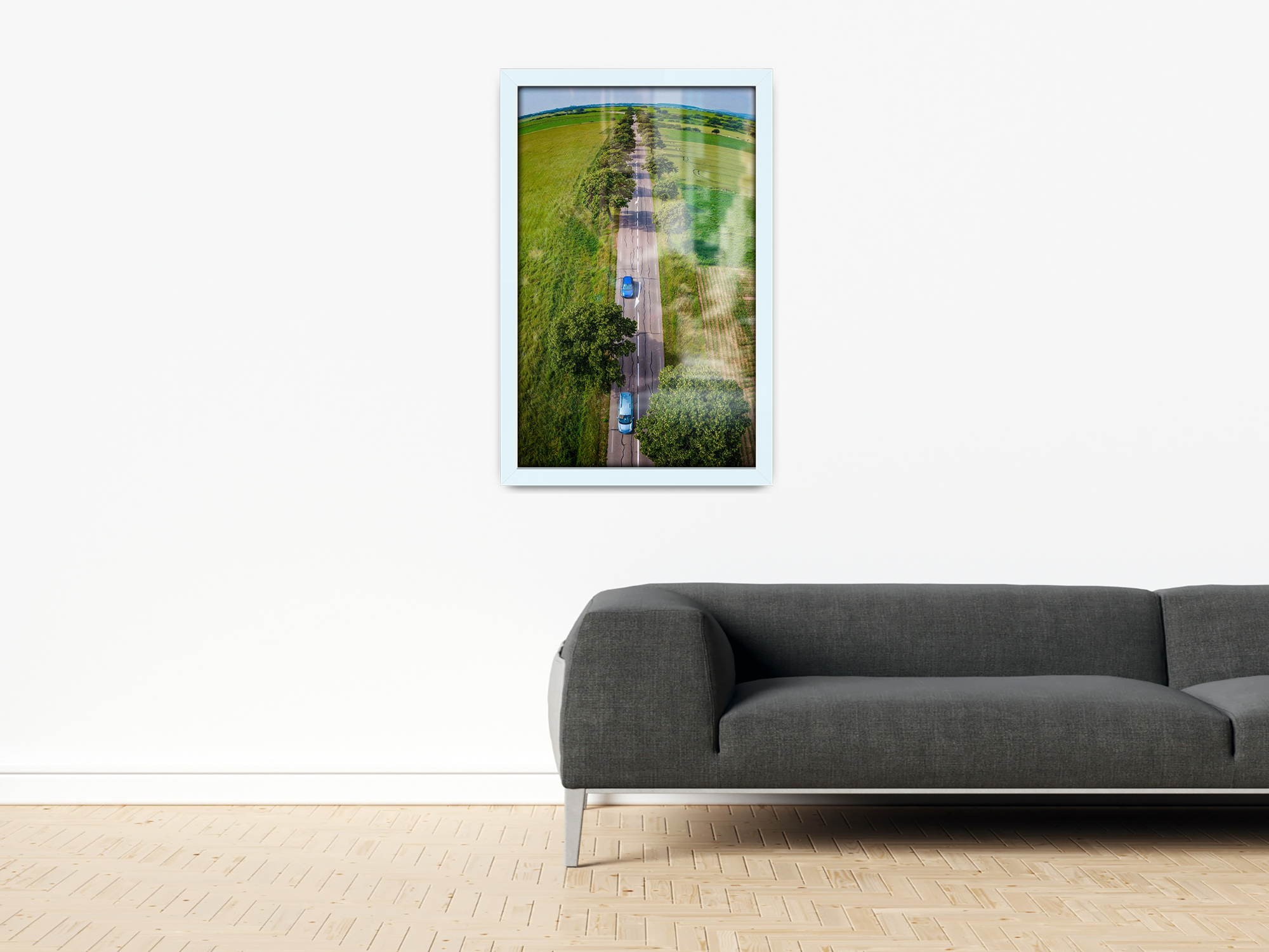 34 x 24 Inch / ( 86.36 x 60.96 CM )  |  Frames - MDF
 -  [ White ]