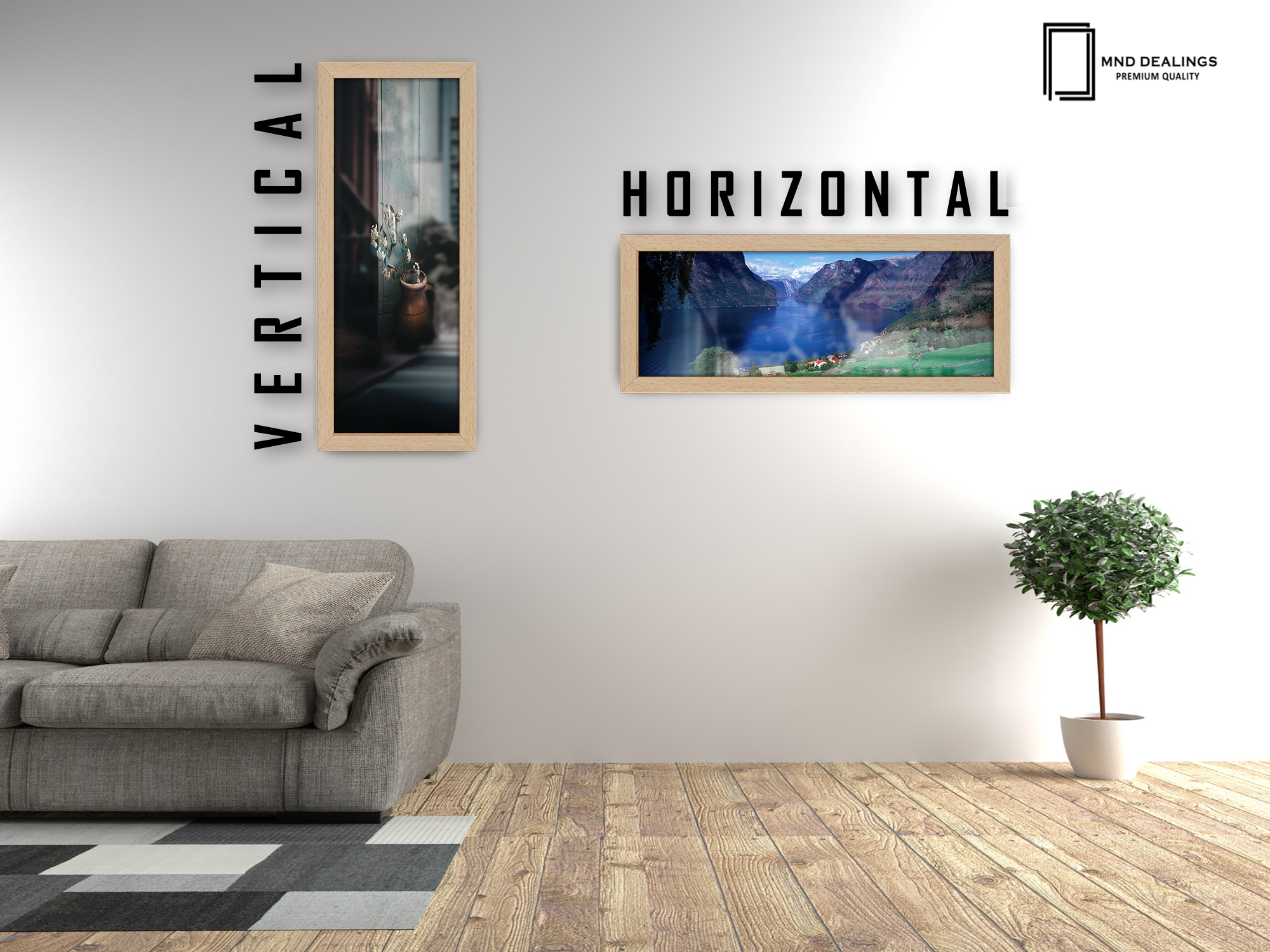 ( 35 x 100 CM ) / 40 x 14 Inch | Frames - MDF
 -  [ Beech ]