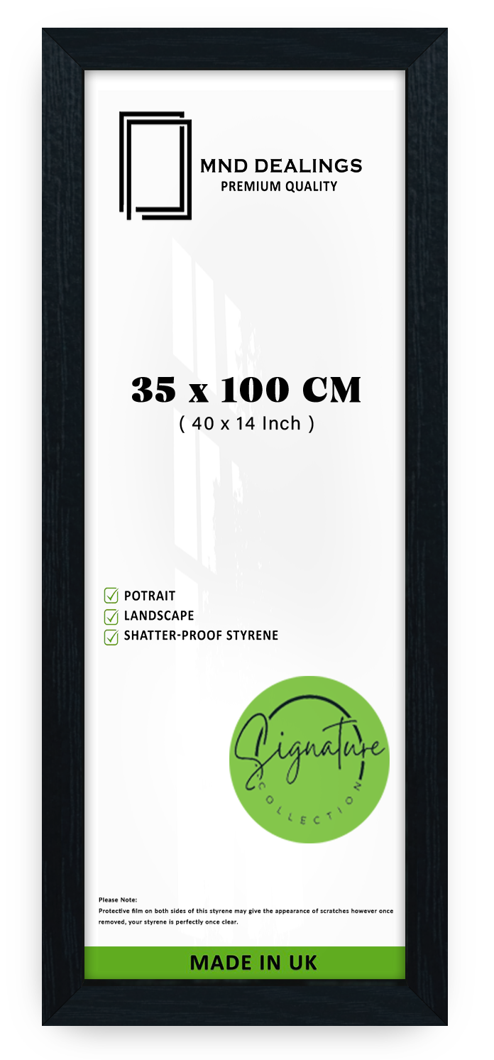 ( 35 x 100 CM ) / 40 x 14 Inch | Art Frames - MDF
 -  [ Black ]