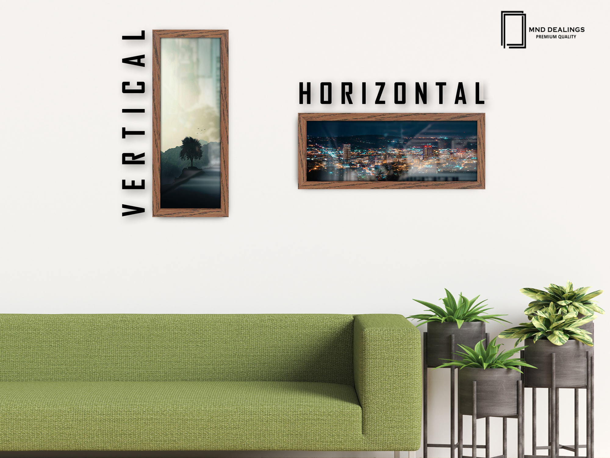 ( 35 x 100 CM ) / 40 x 14 Inch | Frames - MDF
 -  [ Dark Oak ]