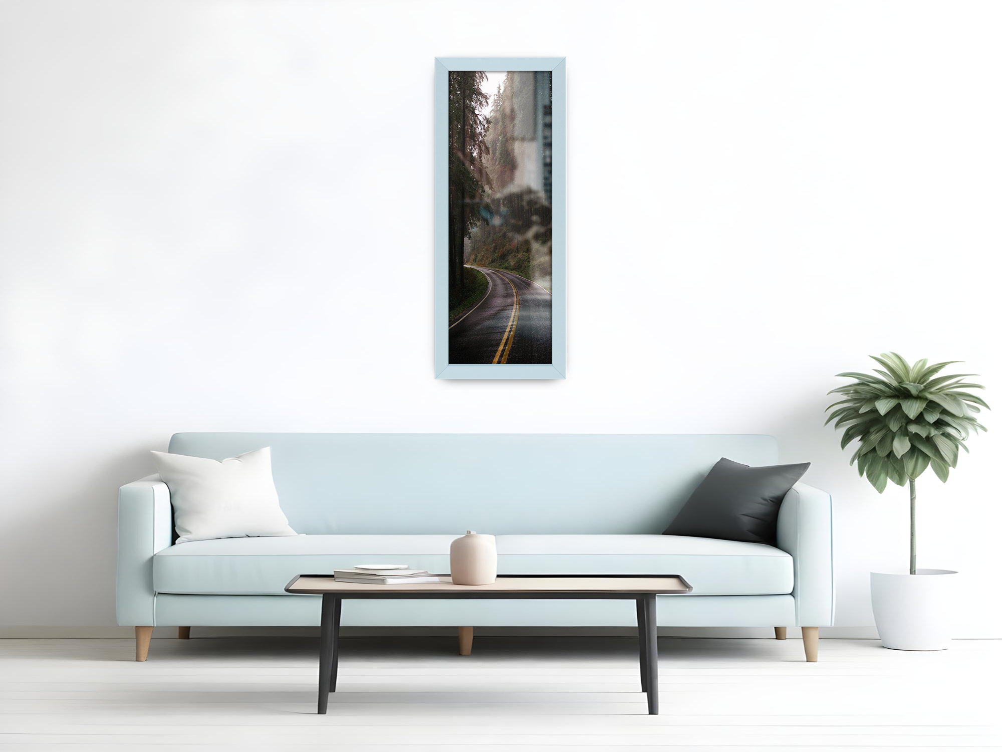 ( 35 x 100 CM ) / 40 x 14 Inch | Display Frame - MDF
 -  [ Light Grey ]