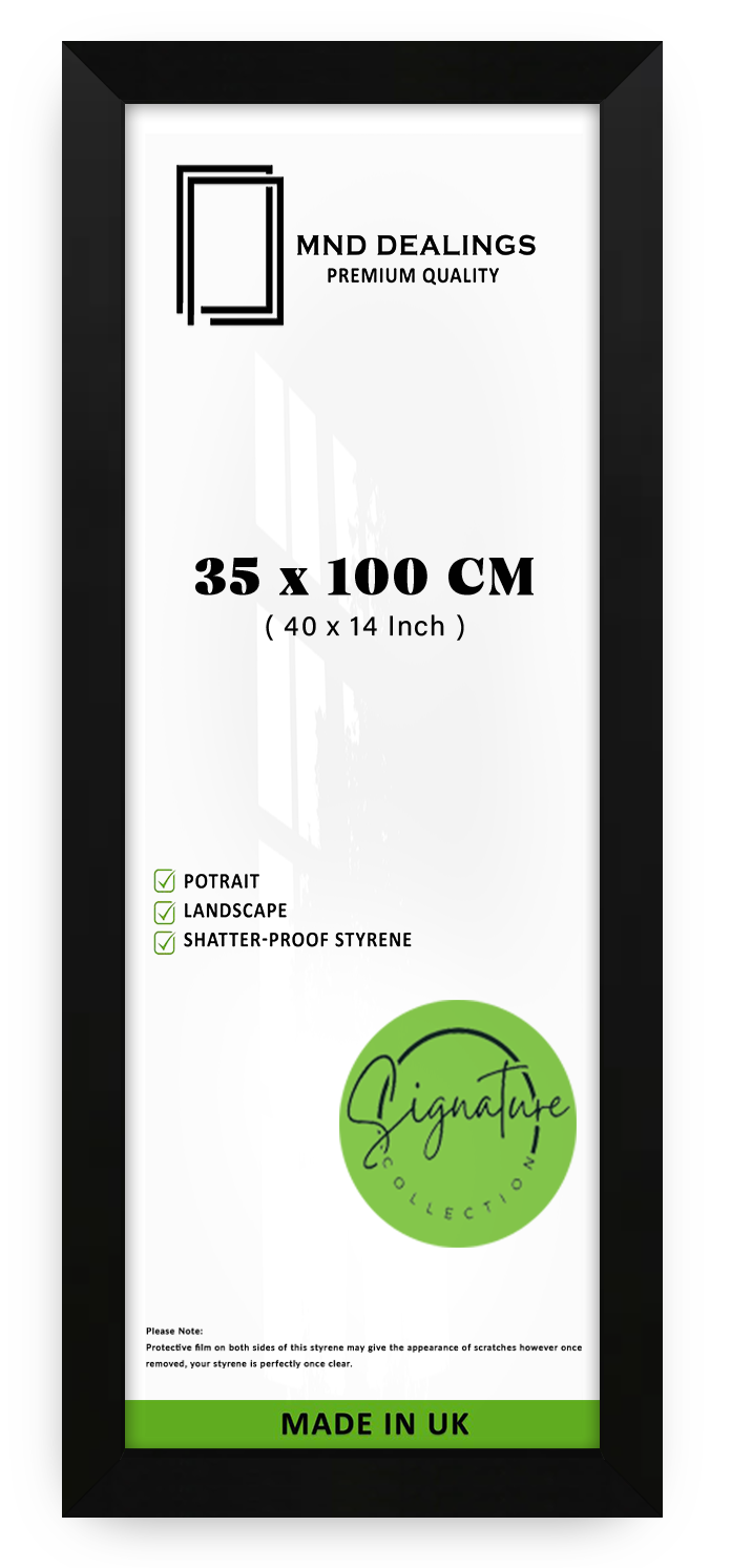 ( 35 x 100 CM ) / 40 x 14 Inch | Frames - MDF
 -  [ Matt Black ]