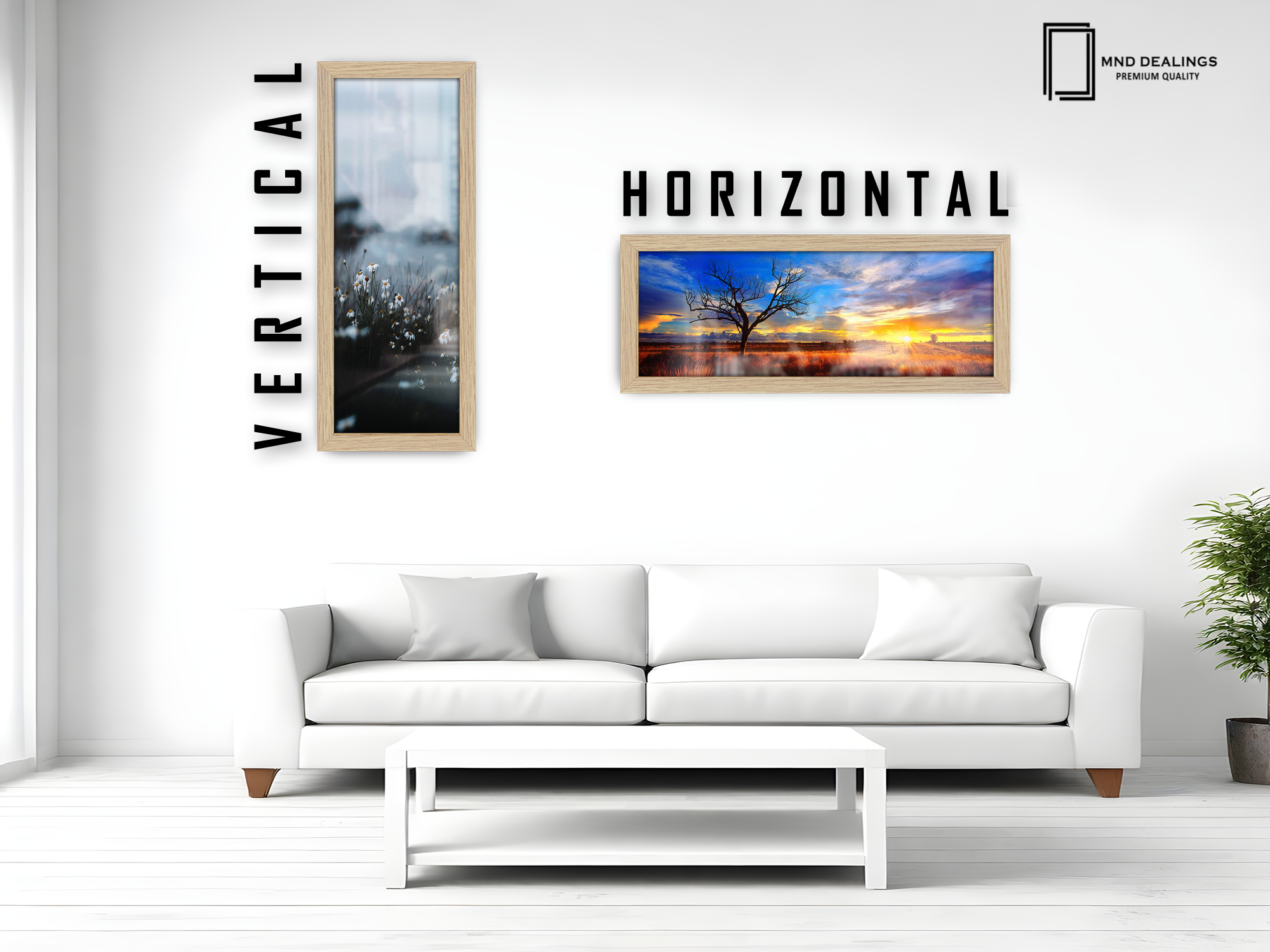 ( 35 x 100 CM ) / 40 x 14 Inch | Frames - MDF
 -  [ Oak ]