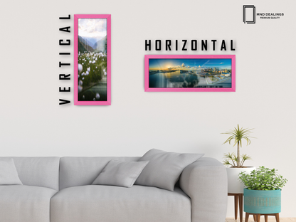 ( 35 x 100 CM ) / 40 x 14 Inch | Frames - MDF
 -  [ Pink ]