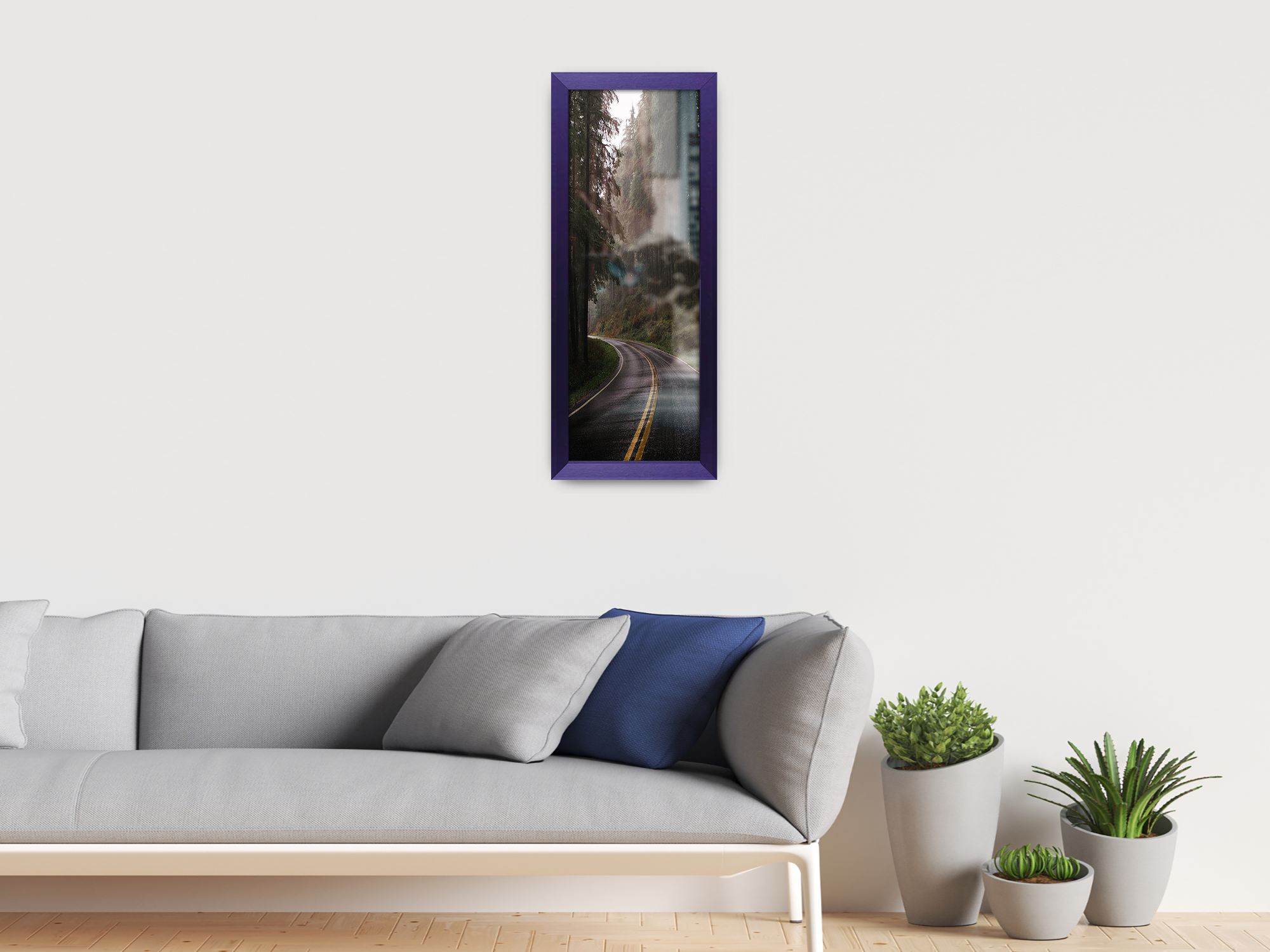 ( 35 x 100 CM ) / 40 x 14 Inch | Art Frames - MDF
 -  [ Purple ]