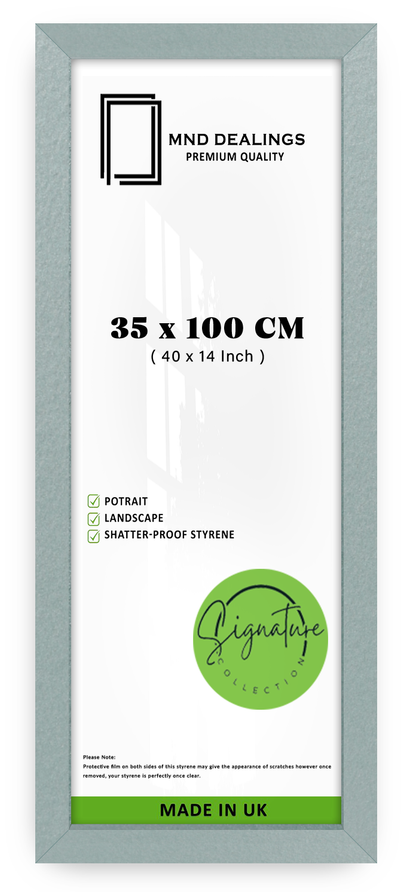 ( 35 x 100 CM ) / 40 x 14 Inch | Picture Frames - MDF
 -  [ Silver ]
