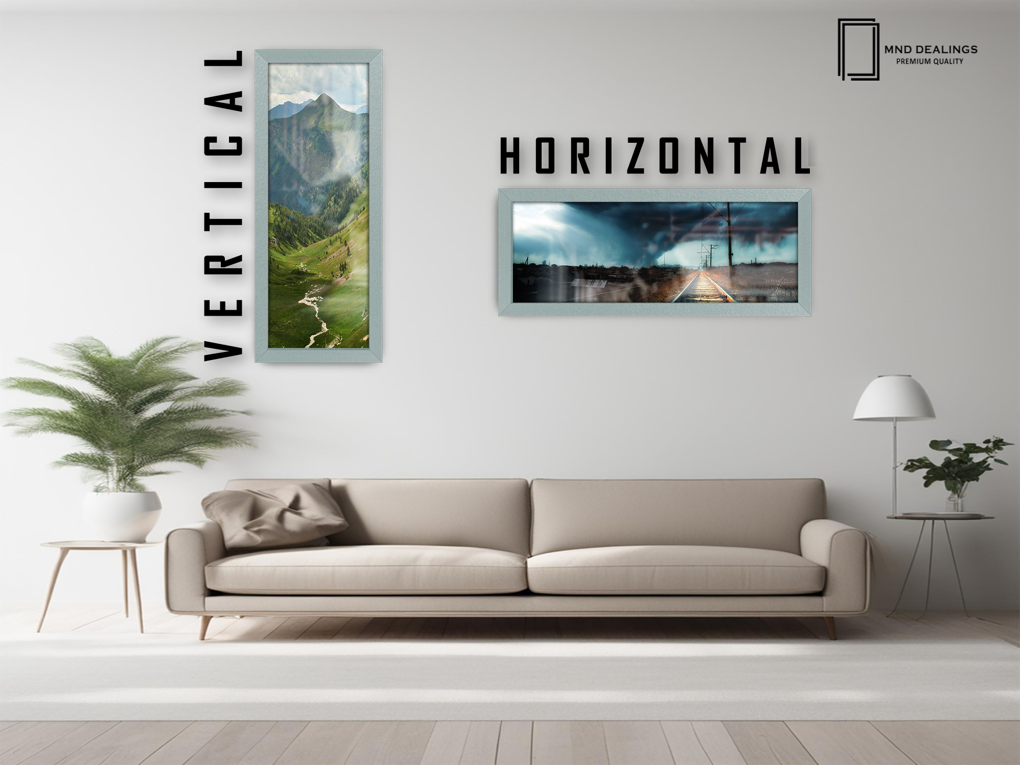 ( 35 x 100 CM ) / 40 x 14 Inch | Picture Frames - MDF
 -  [ Silver ]