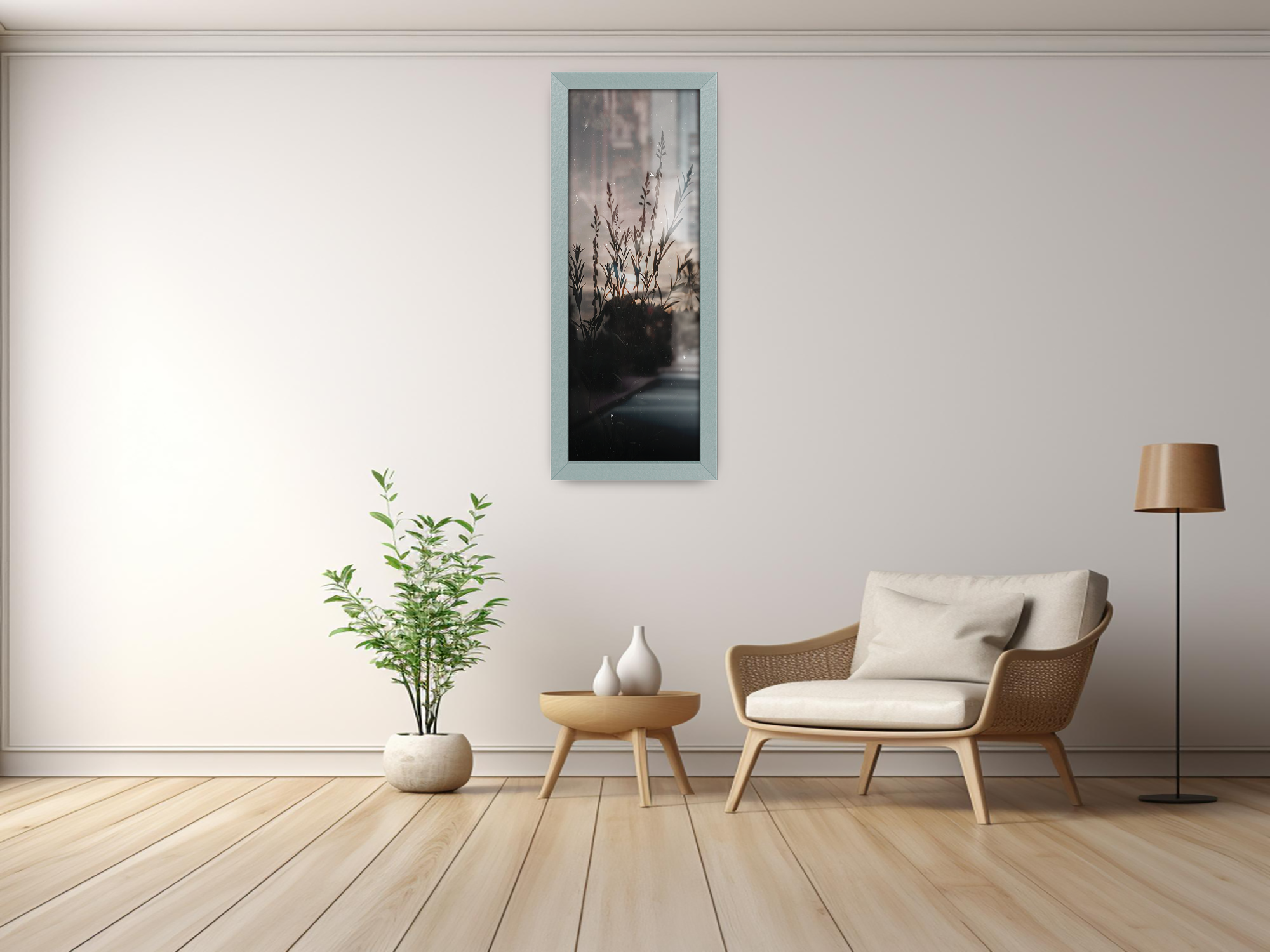 ( 35 x 100 CM ) / 40 x 14 Inch | Picture Frames - MDF
 -  [ Silver ]
