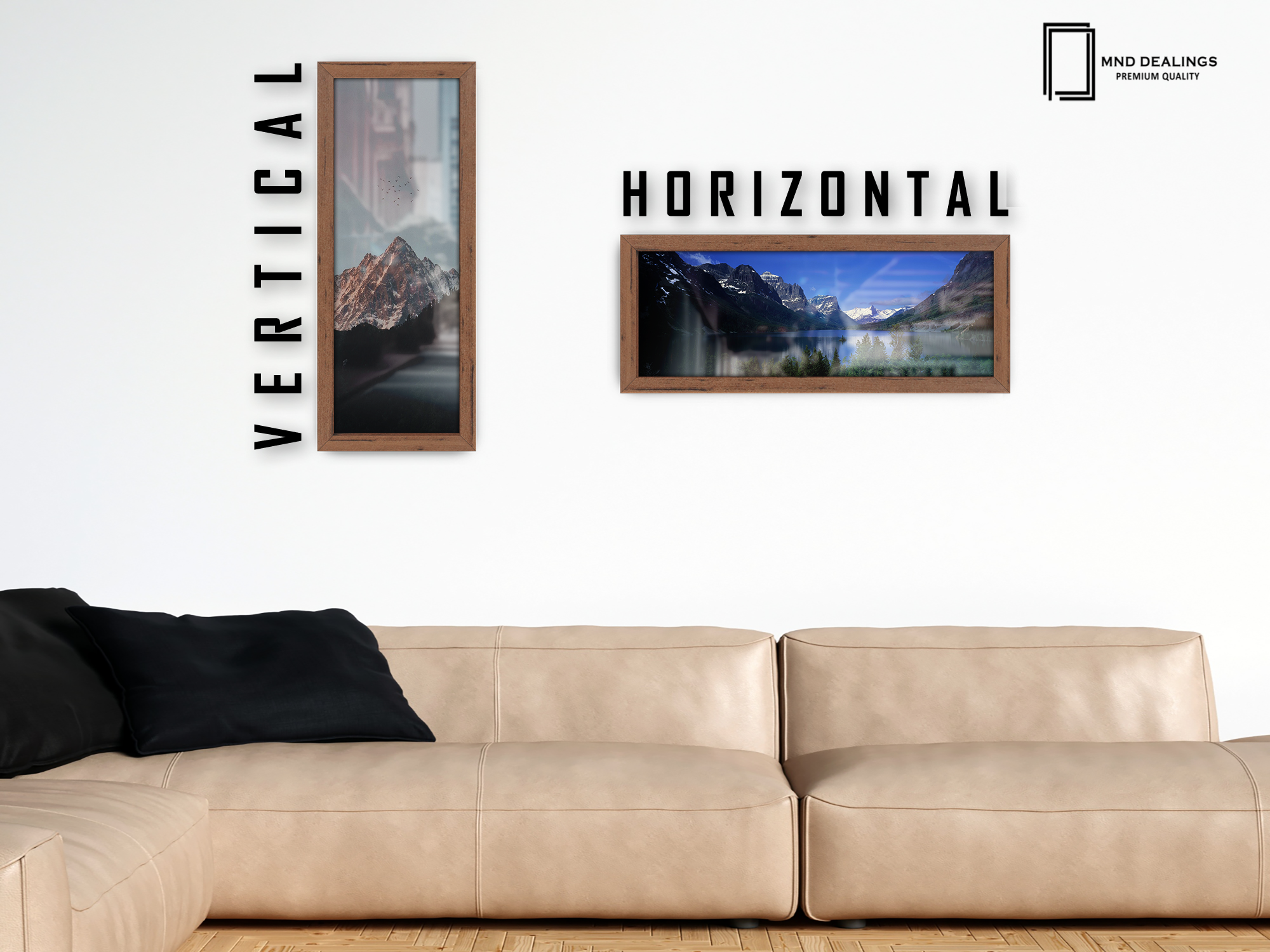 ( 35 x 100 CM ) / 40 x 14 Inch | Photo Frames - MDF
 -  [ Walnut ]