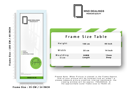 ( 35 x 100 CM ) / 40 x 14 Inch | Photo Frames - MDF
 -  [ White ]