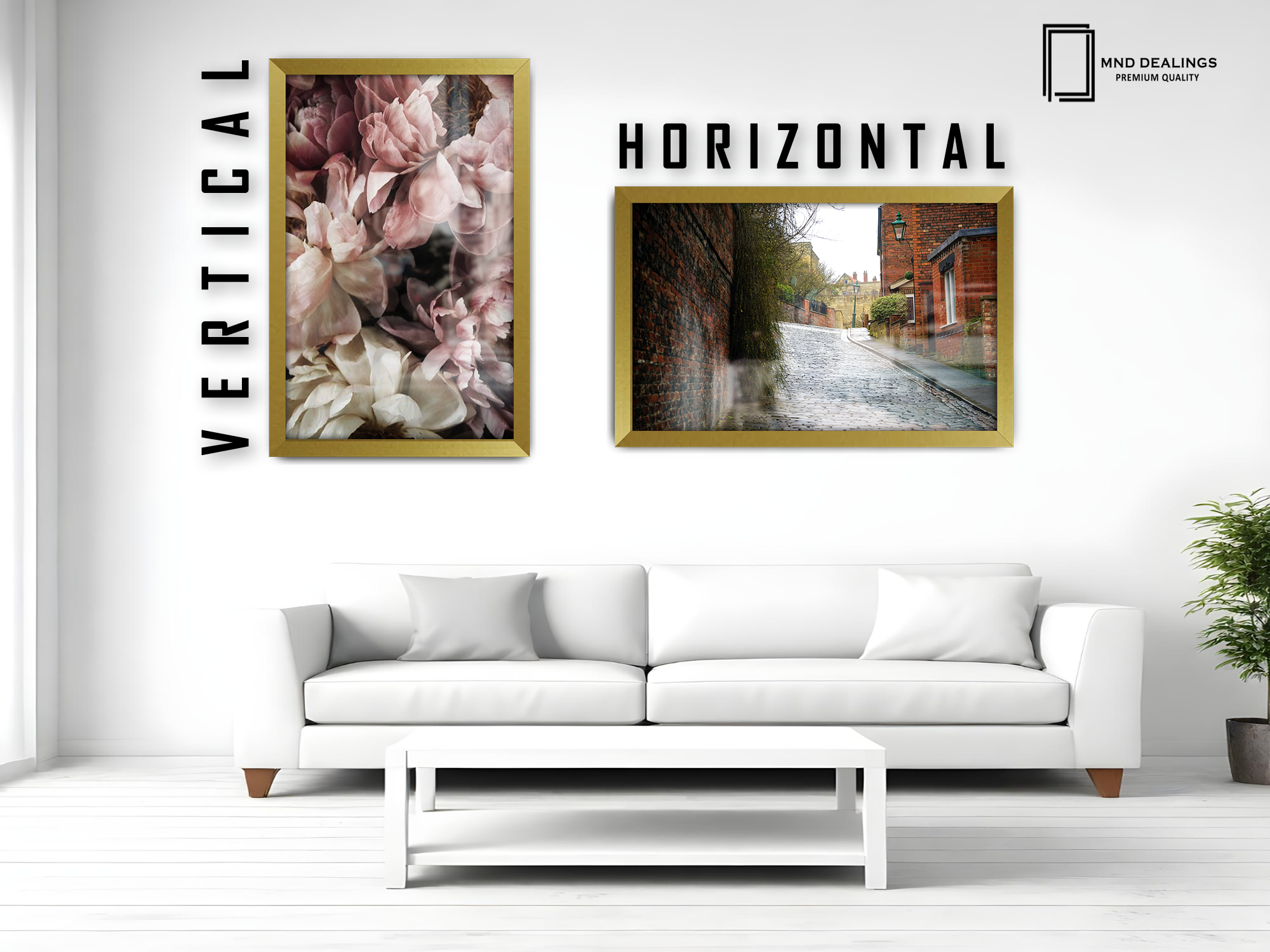 ( 35 x 45 CM ) / 18 x14 Inch  |  Frames - MDF
 -  [ Gold ]
