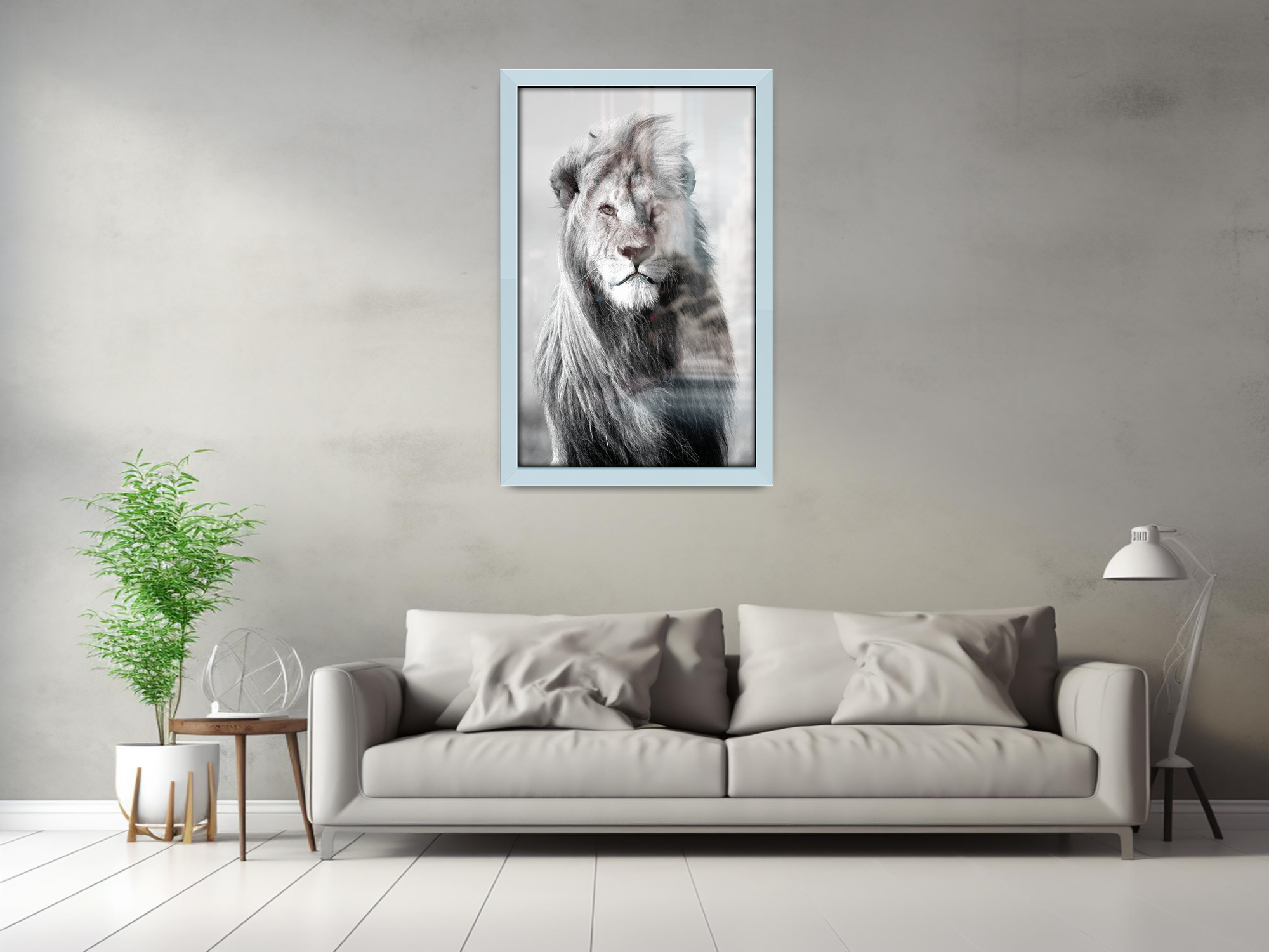 ( 35 x 45 CM ) / 18 x14 Inch  |  Photo Frames - MDF
 -  [ Light Grey ]