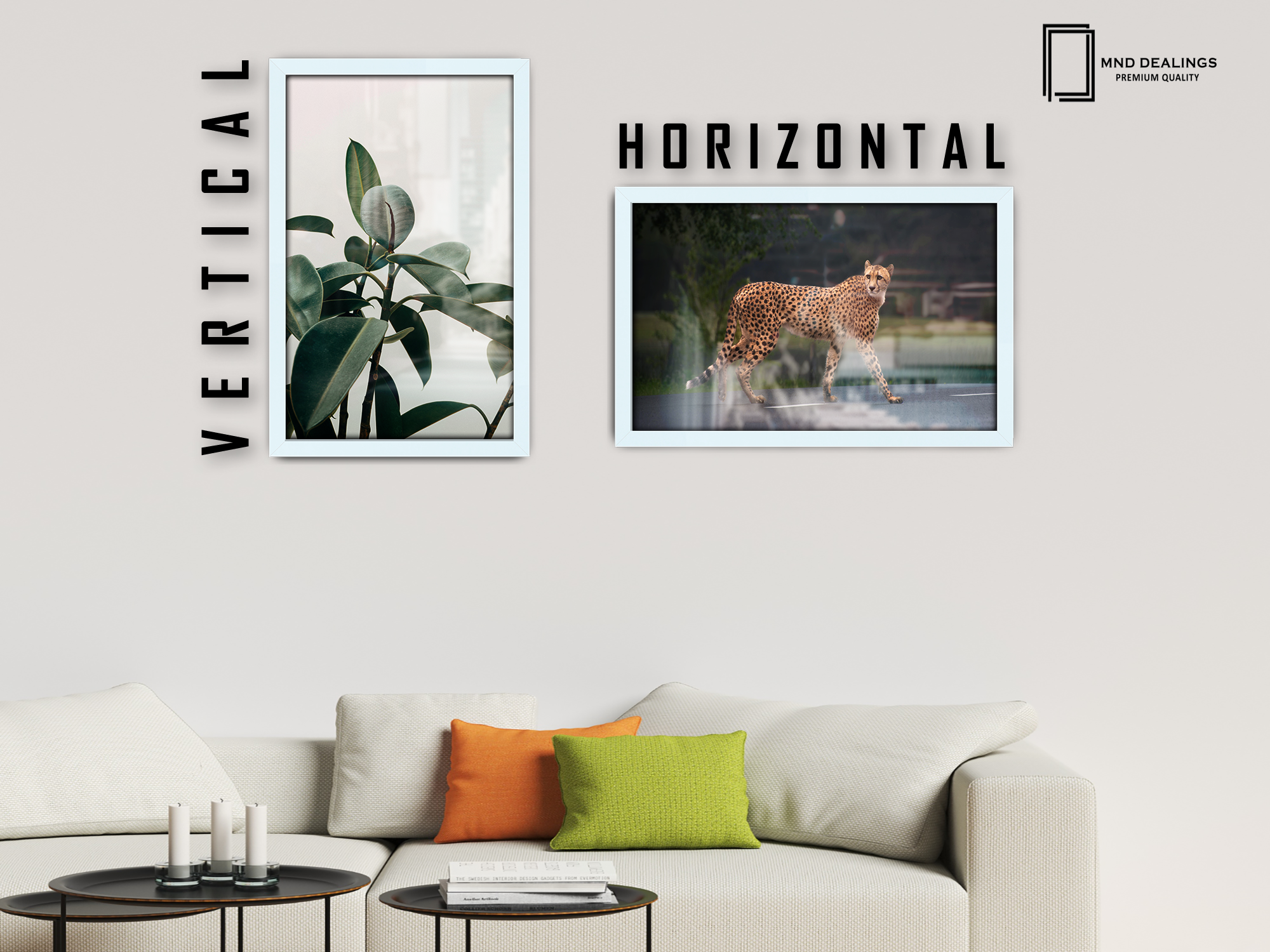 ( 35 x 45 CM ) / 18 x14 Inch  |  Photo Frames - MDF
 -  [ White ]
