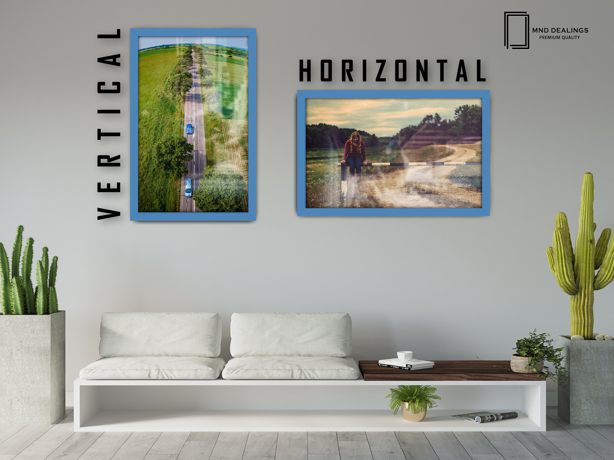 ( 35 x 50 CM ) / 20 x 14 Inch  |  Display Frame - MDF
 -  [ Blue ]