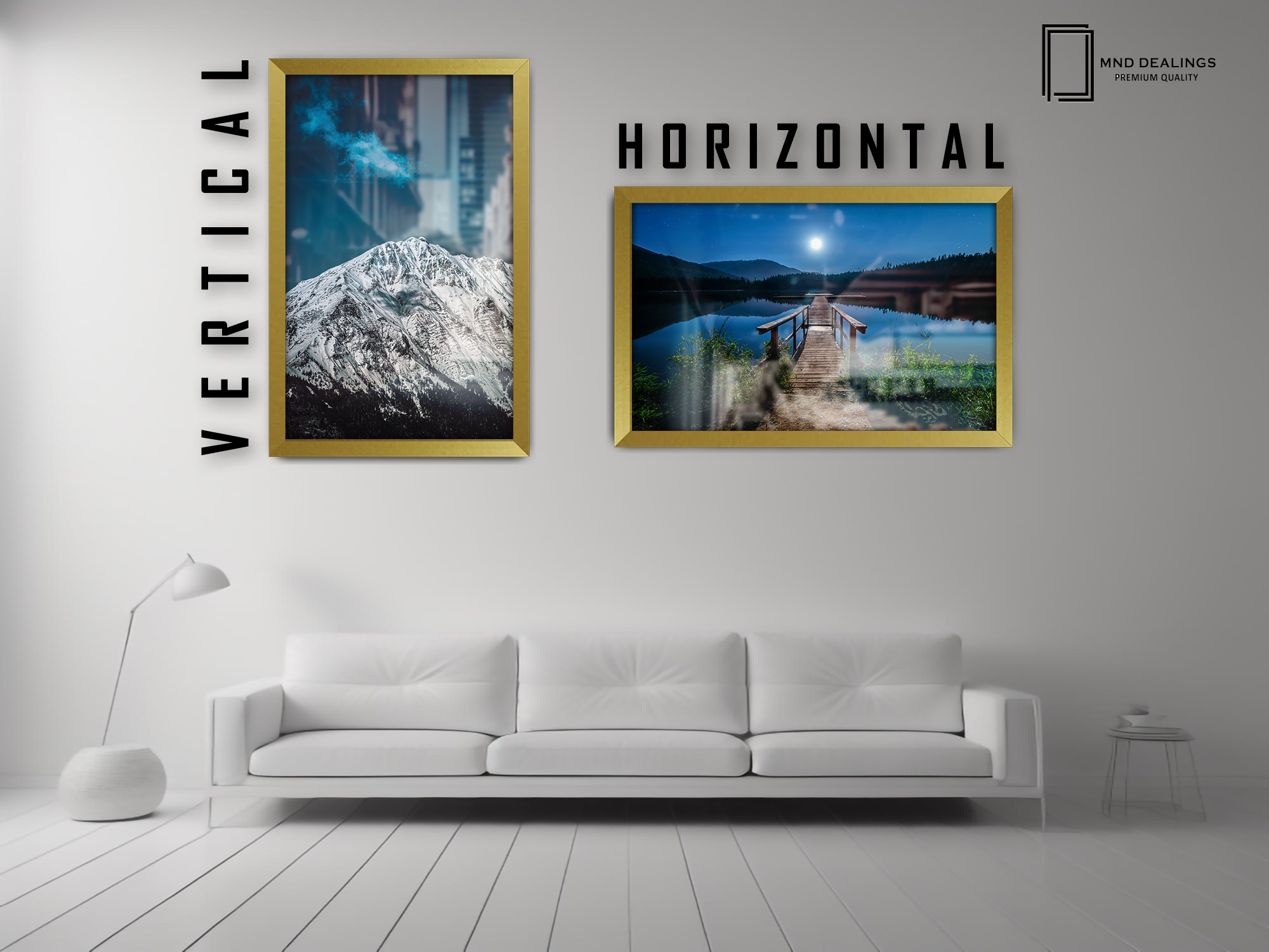 ( 35 x 50 CM ) / 20 x 14 Inch  |  Frames - MDF
 -  [ Gold ]