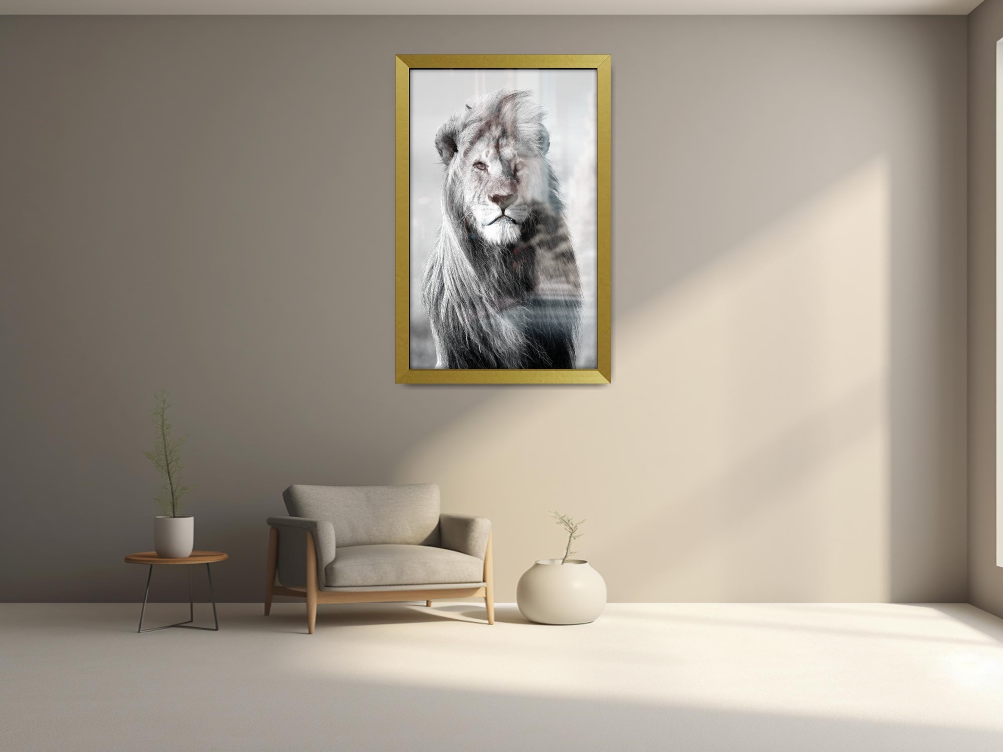 ( 35 x 50 CM ) / 20 x 14 Inch  |  Frames - MDF
 -  [ Gold ]