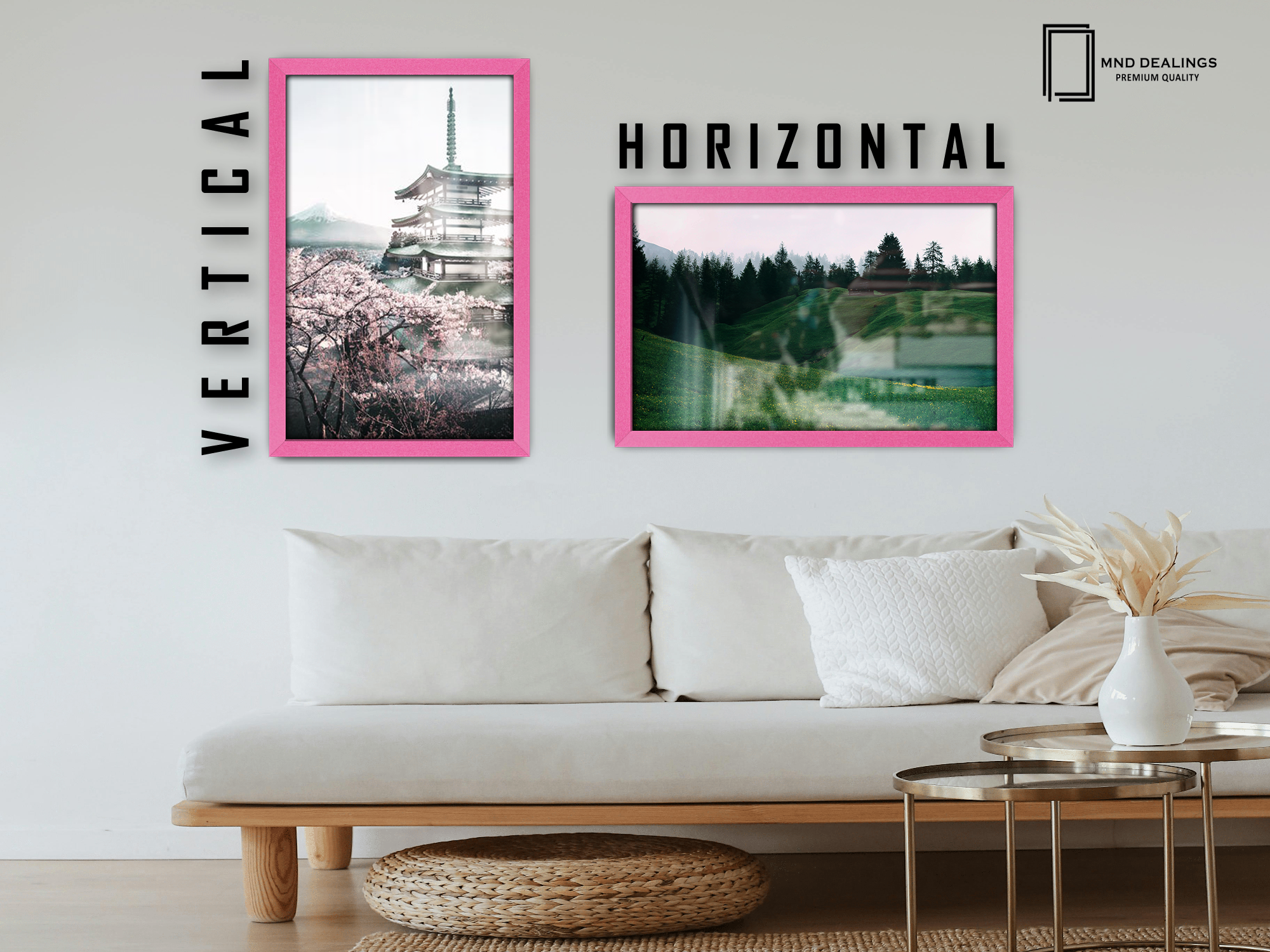 ( 35 x 50 CM ) / 20 x 14 Inch  |  Frames - MDF
 -  [ Pink ]