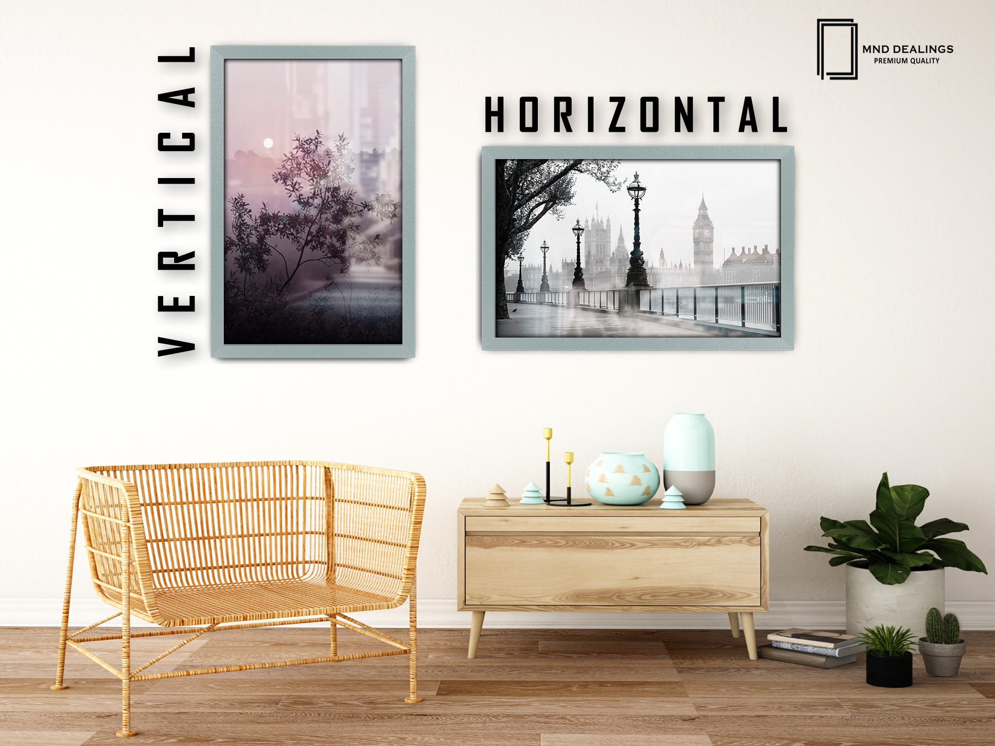 ( 35 x 50 CM ) / 20 x 14 Inch  |  Display Frame - MDF
 -  [ Silver ]