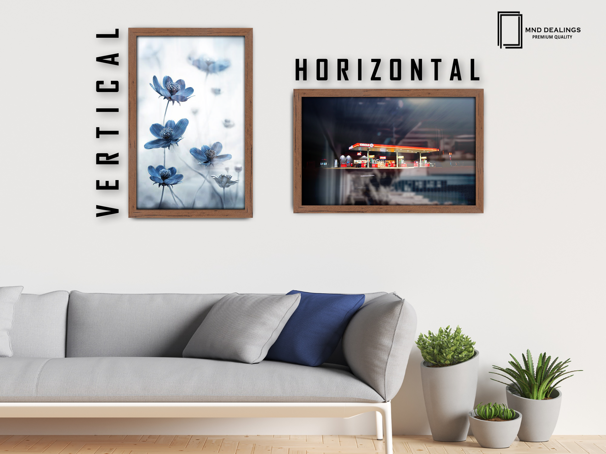 ( 35 x 50 CM ) / 20 x 14 Inch  |  Display Frame - MDF
 -  [ Walnut ]