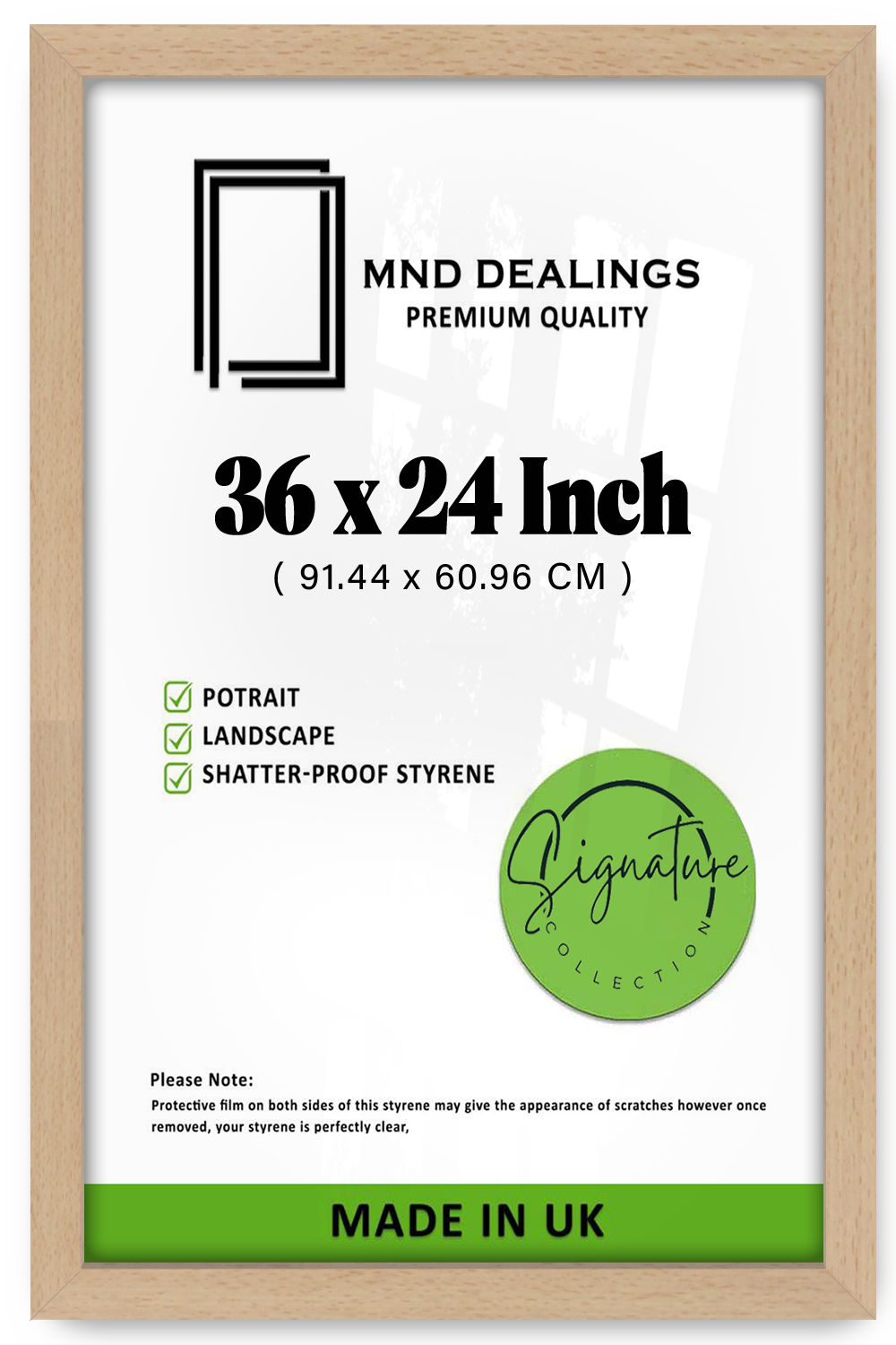 36 x 24 Inch / ( 91.44 x 60.96 CM ) Picture Frames - MDF#color_beech