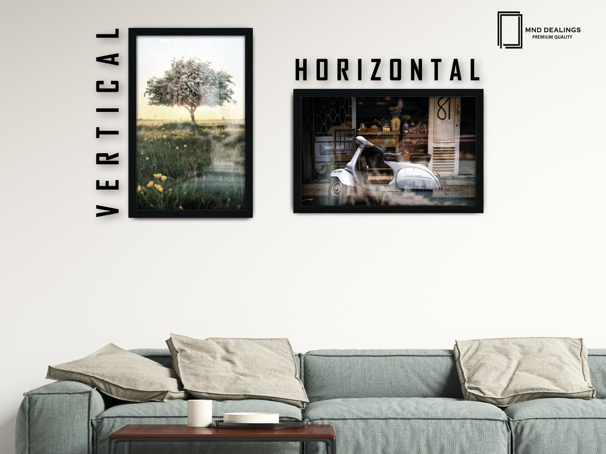 36 x 24 Inch / ( 91.44 x 60.96 CM )  |  Frames - MDF
 -  [ Black ]