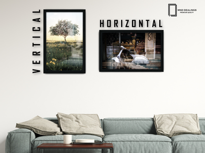 36 x 24 Inch / ( 91.44 x 60.96 CM )  |  Frames - MDF
 -  [ Black ]