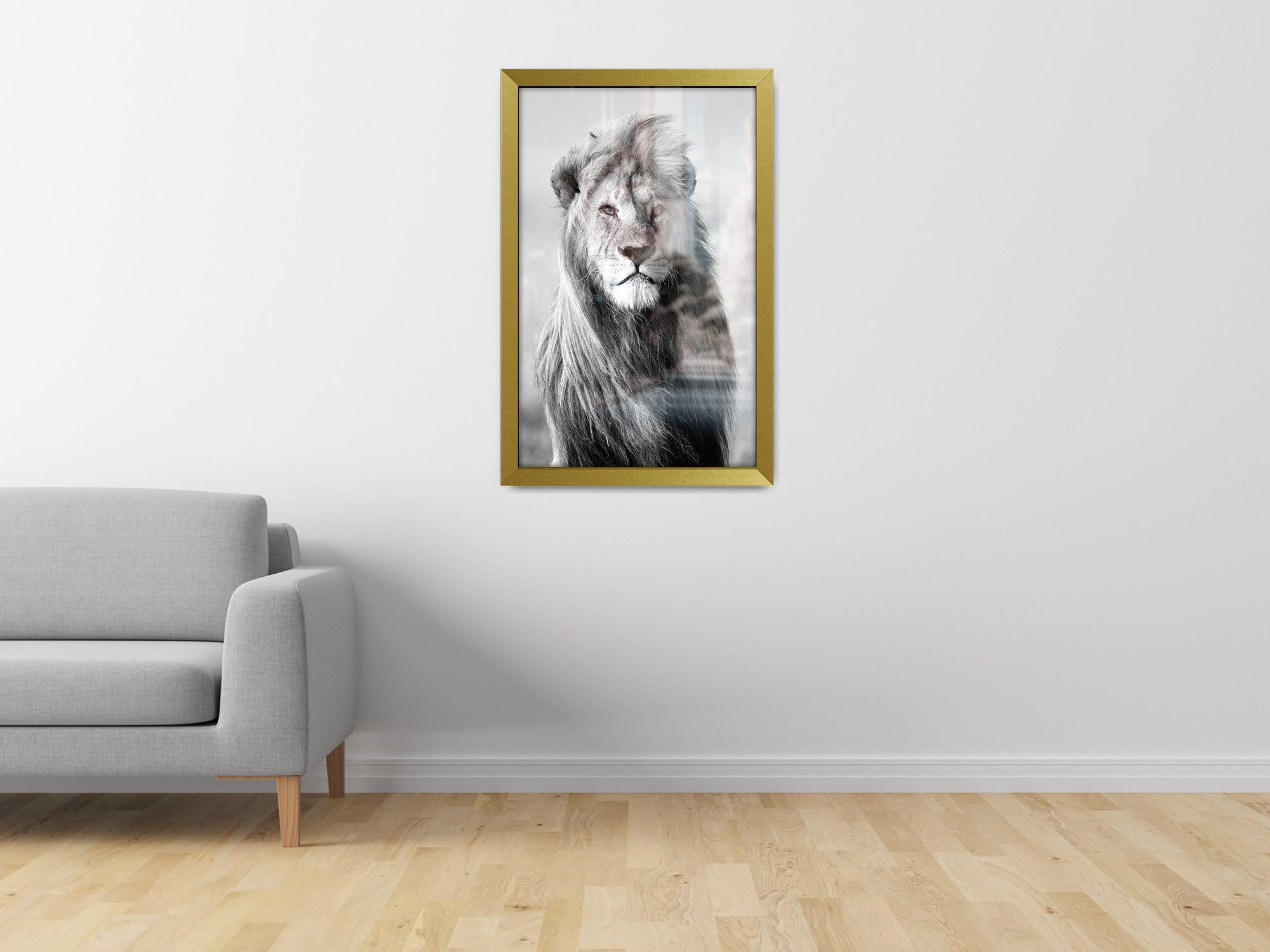 36 x 24 Inch / ( 91.44 x 60.96 CM )  |  Frames - MDF
 -  [ Gold ]