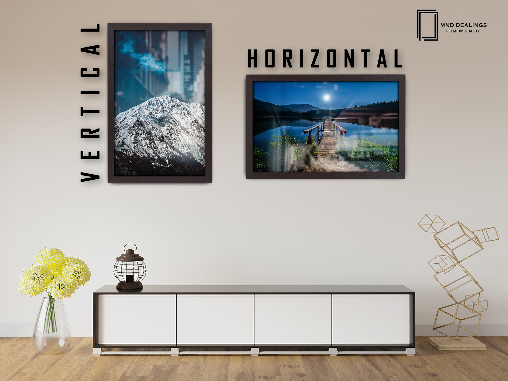 36 x 24 Inch / ( 91.44 x 60.96 CM )  |  Frames - MDF
 -  [ Mahogany ]