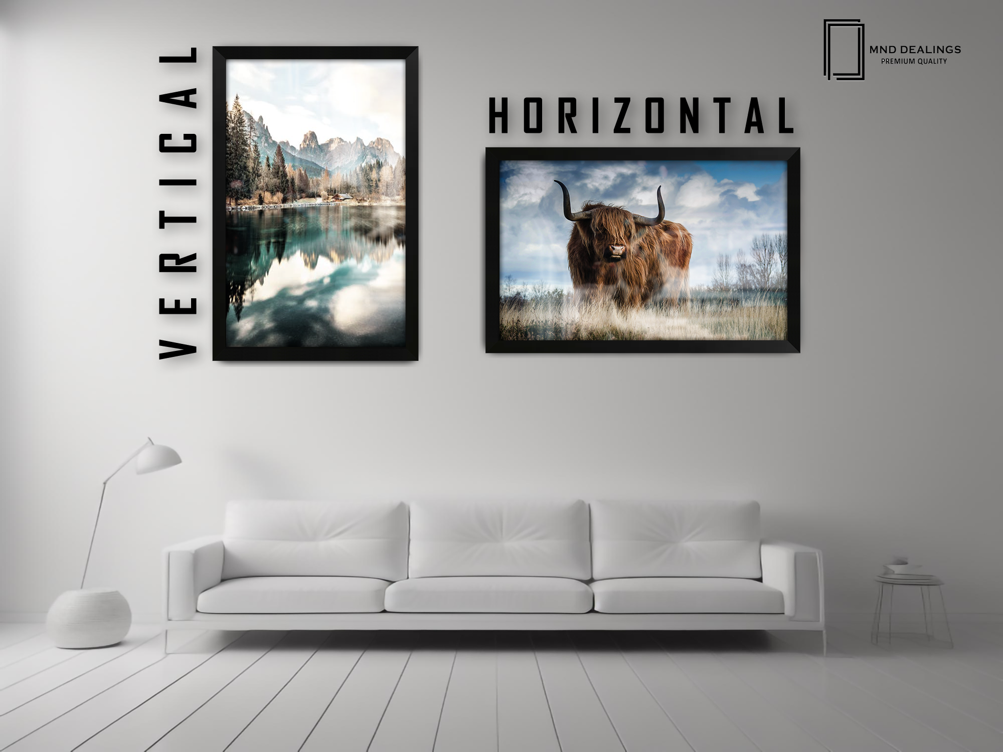 36 x 24 Inch / ( 91.44 x 60.96 CM )  |  Frames - MDF
 -  [ Matt Black ]
