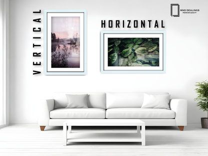 36 x 24 Inch / (91.44 x 60.96 cm ) with 76.20 x 50.80 cm White Mount Certificate Frames - MDF